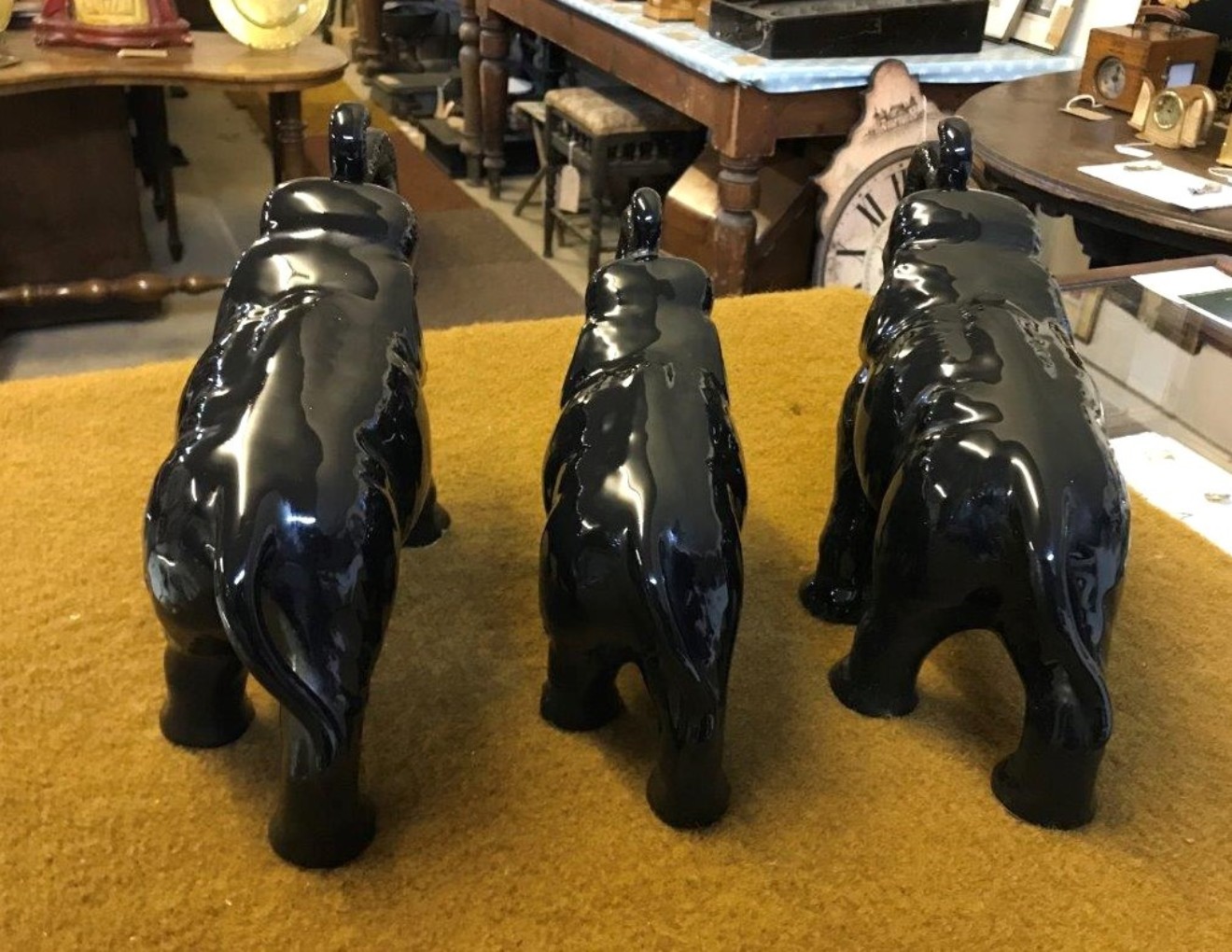 Vintage Set of 3 Sylvac Pottery Elephants