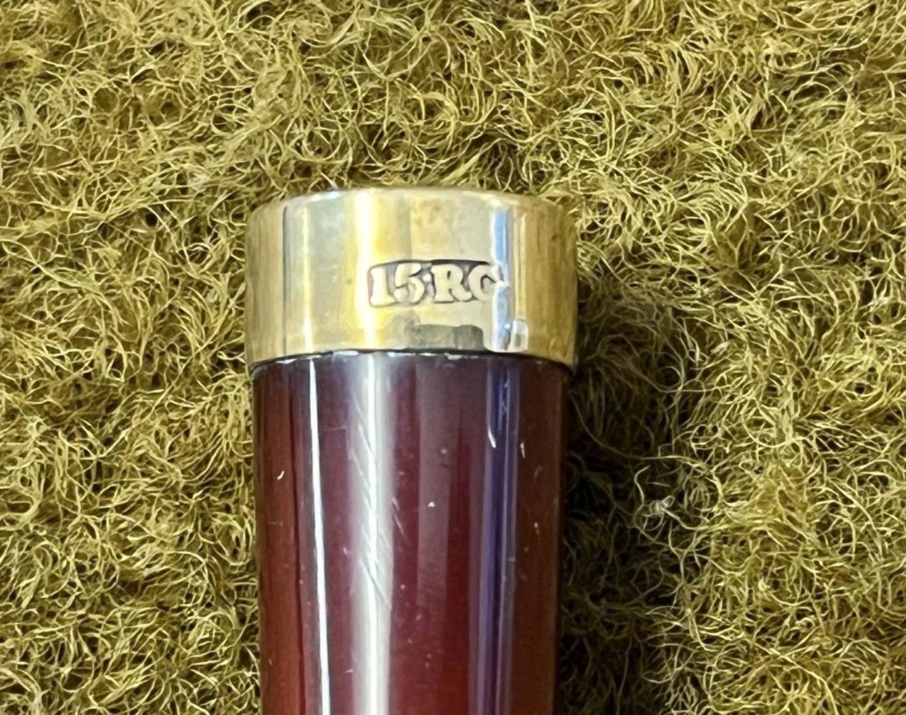 Antique Cheroot Holder with 15c Rolled Gold Collar