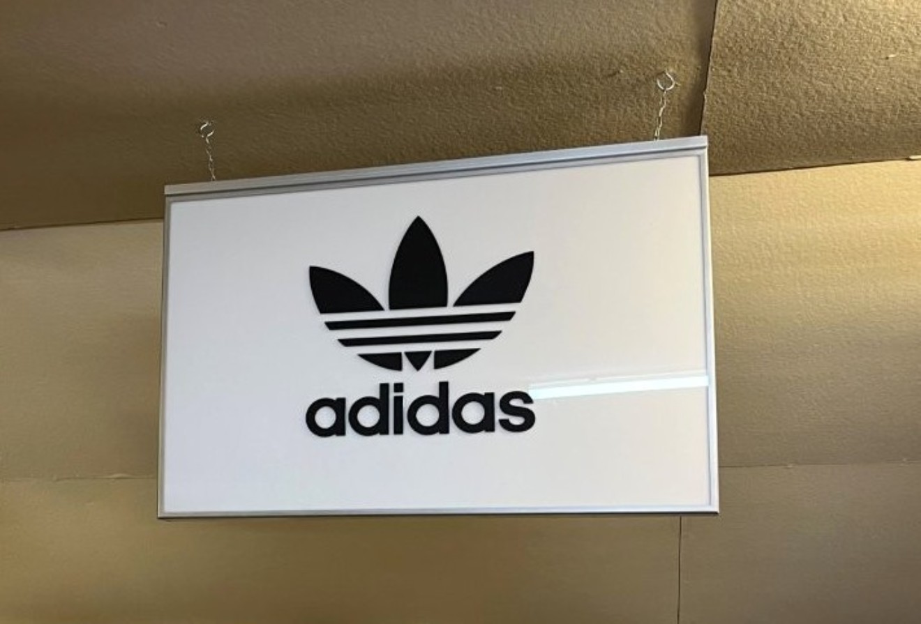 Vintage Illuminated "Adidas" Sportswear Sign