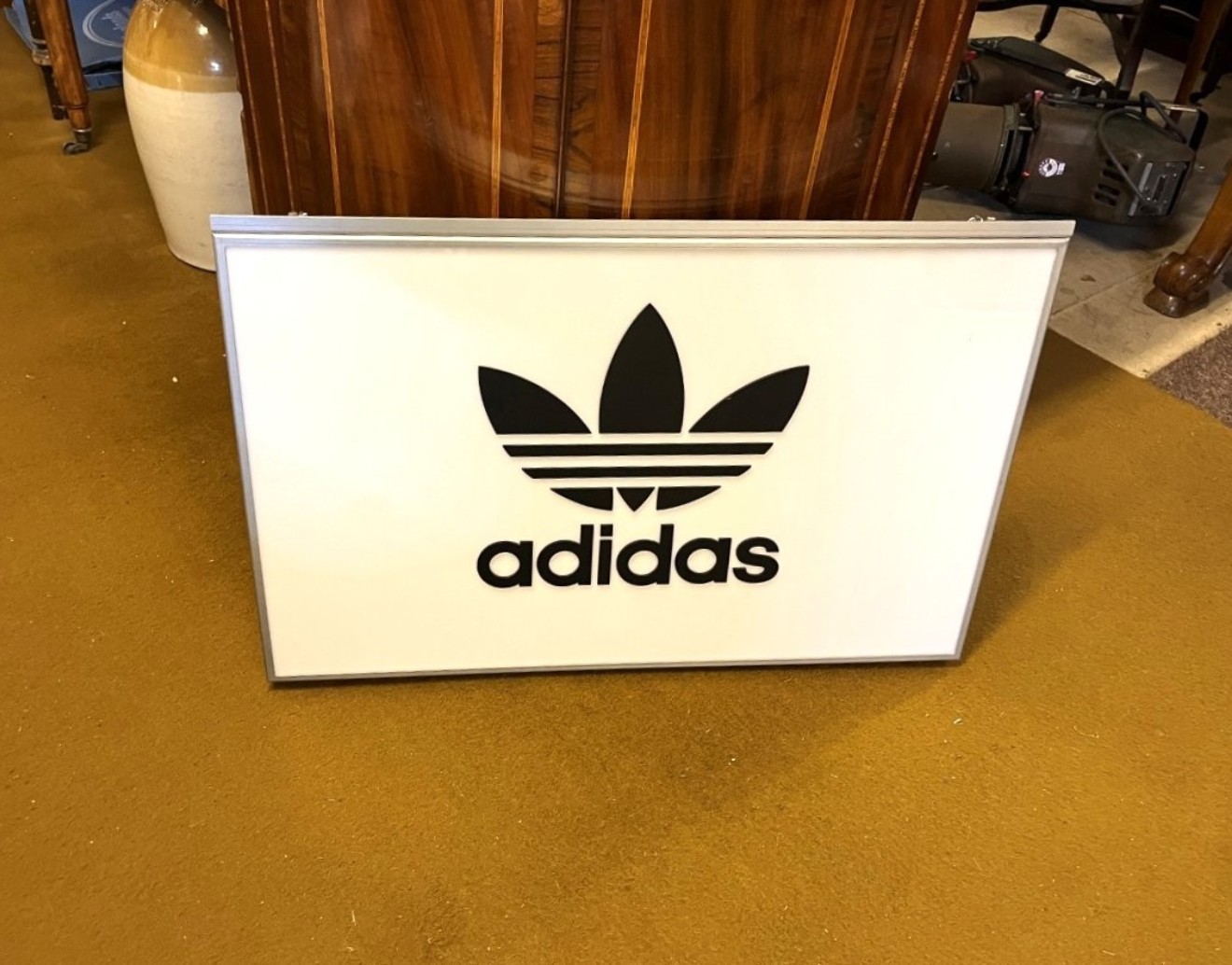 Vintage Illuminated "Adidas" Sportswear Sign