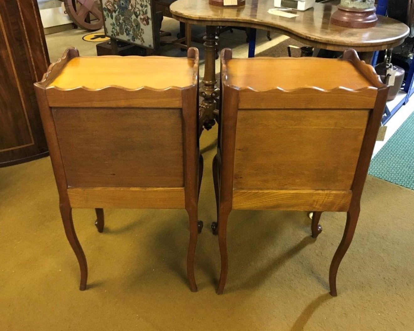 Vintage Pair of French Louis XV Style Bedside Cabinets