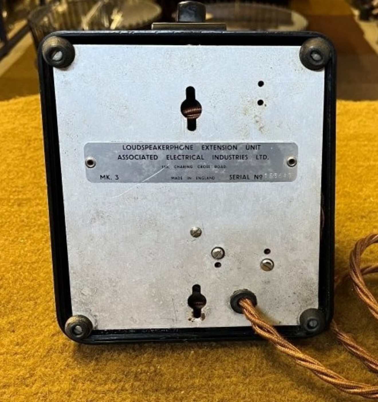 Vintage Bakelite Loudspeakerphone Extension Unit by Associated Electrical Industries Ltd