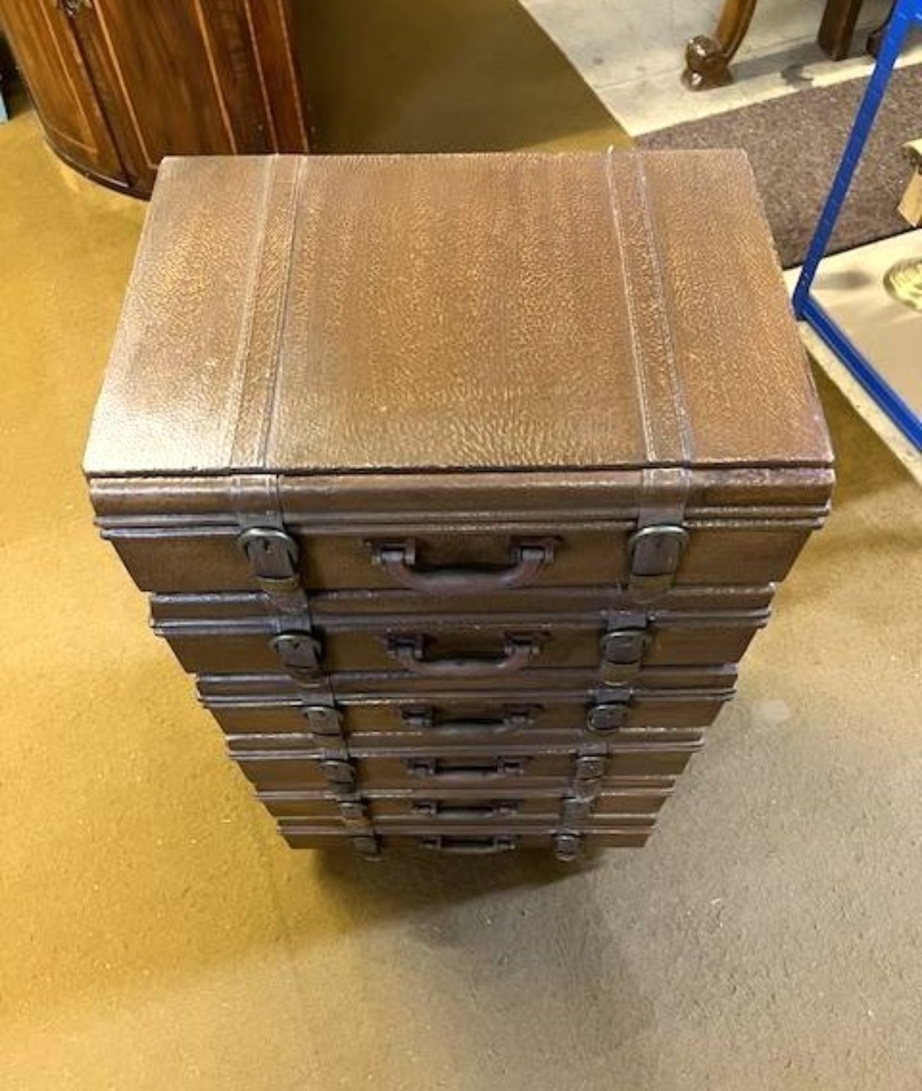 Vintage Stacking Suitcase Shaped Small Chest of Drawers