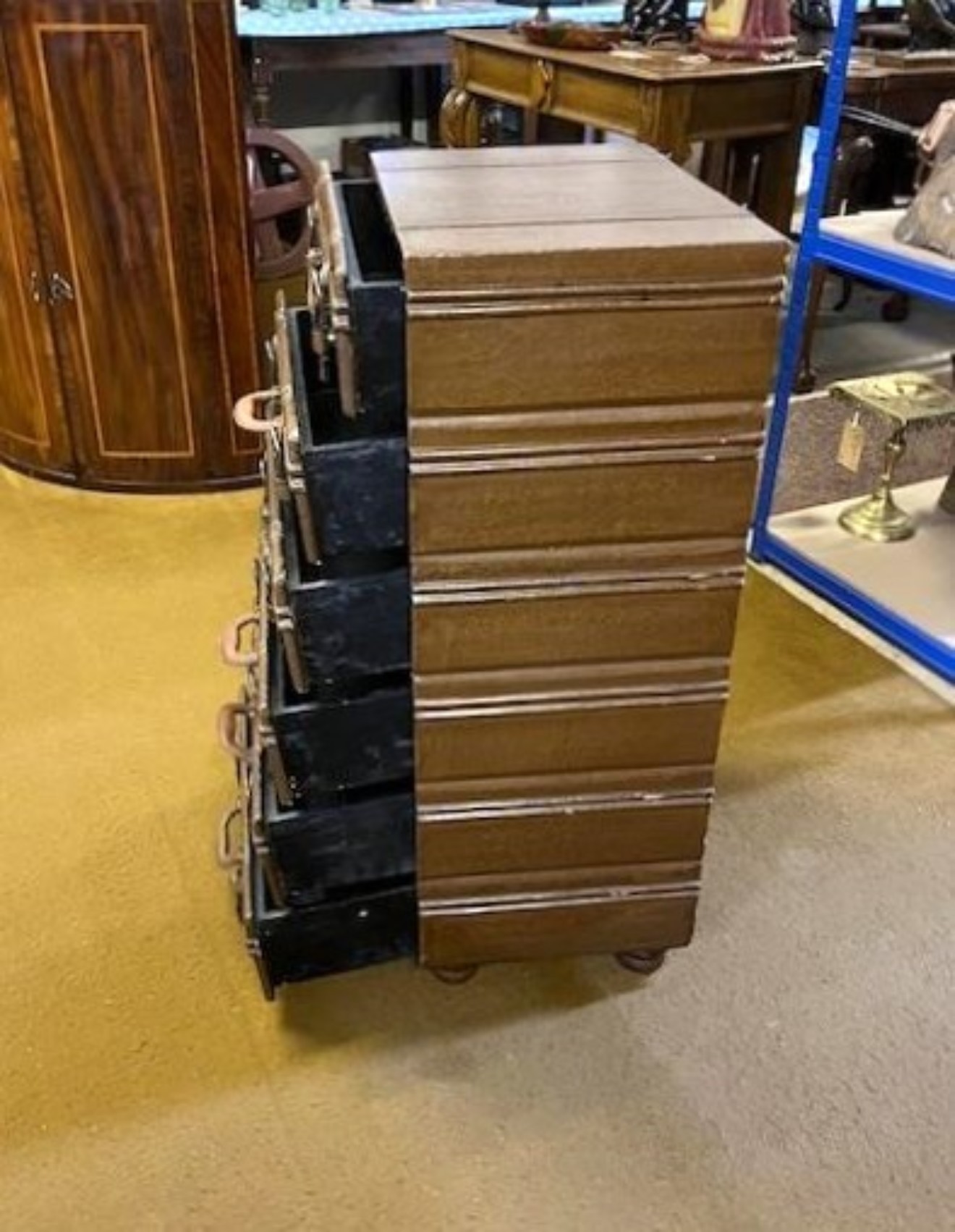 Vintage Stacking Suitcase Shaped Small Chest of Drawers