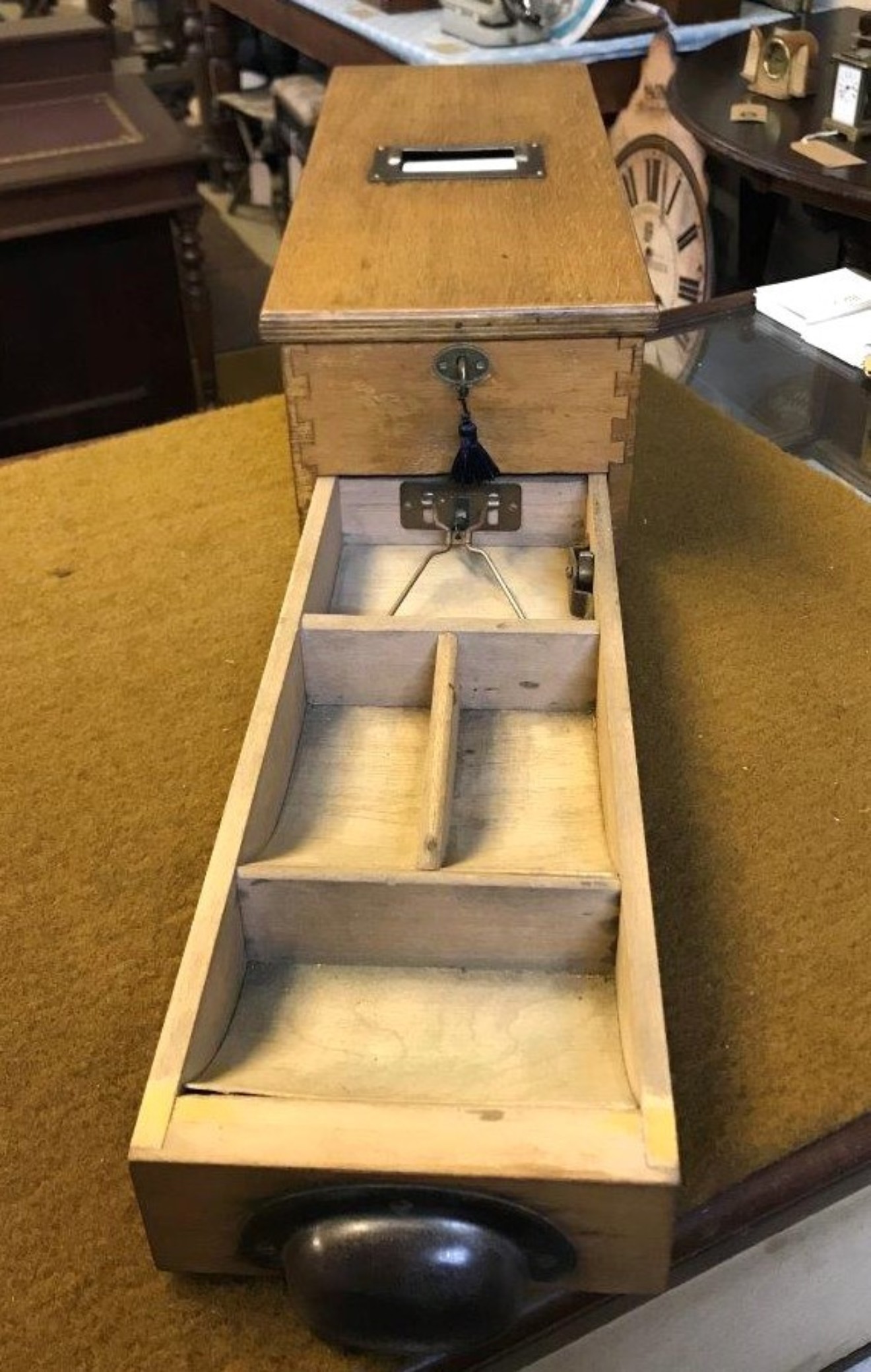 Vintage Counter Top Wooden Cash Register