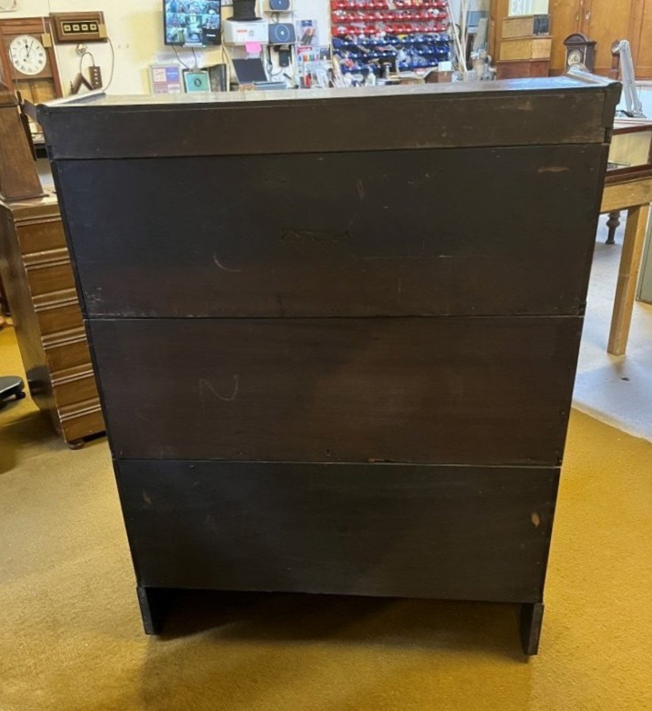Antique 3 Tier Globe Wernicke Oak Barrister's Bookcase