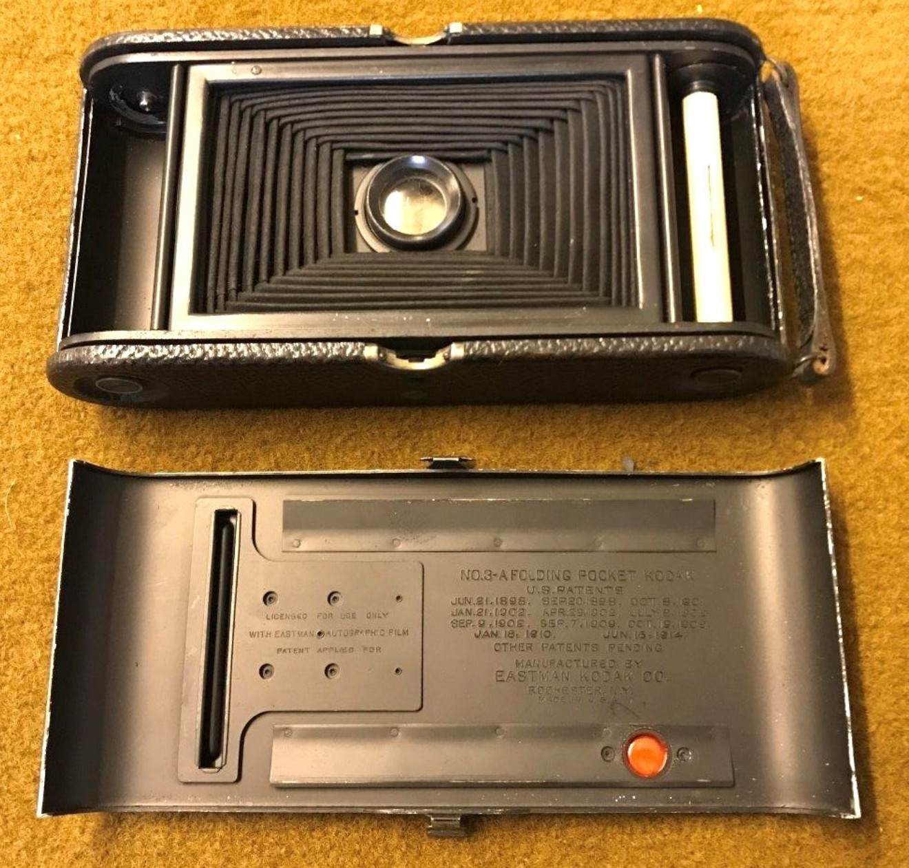 Antique Eastman Kodak No 3A Folding Pocket Camera Model B-5