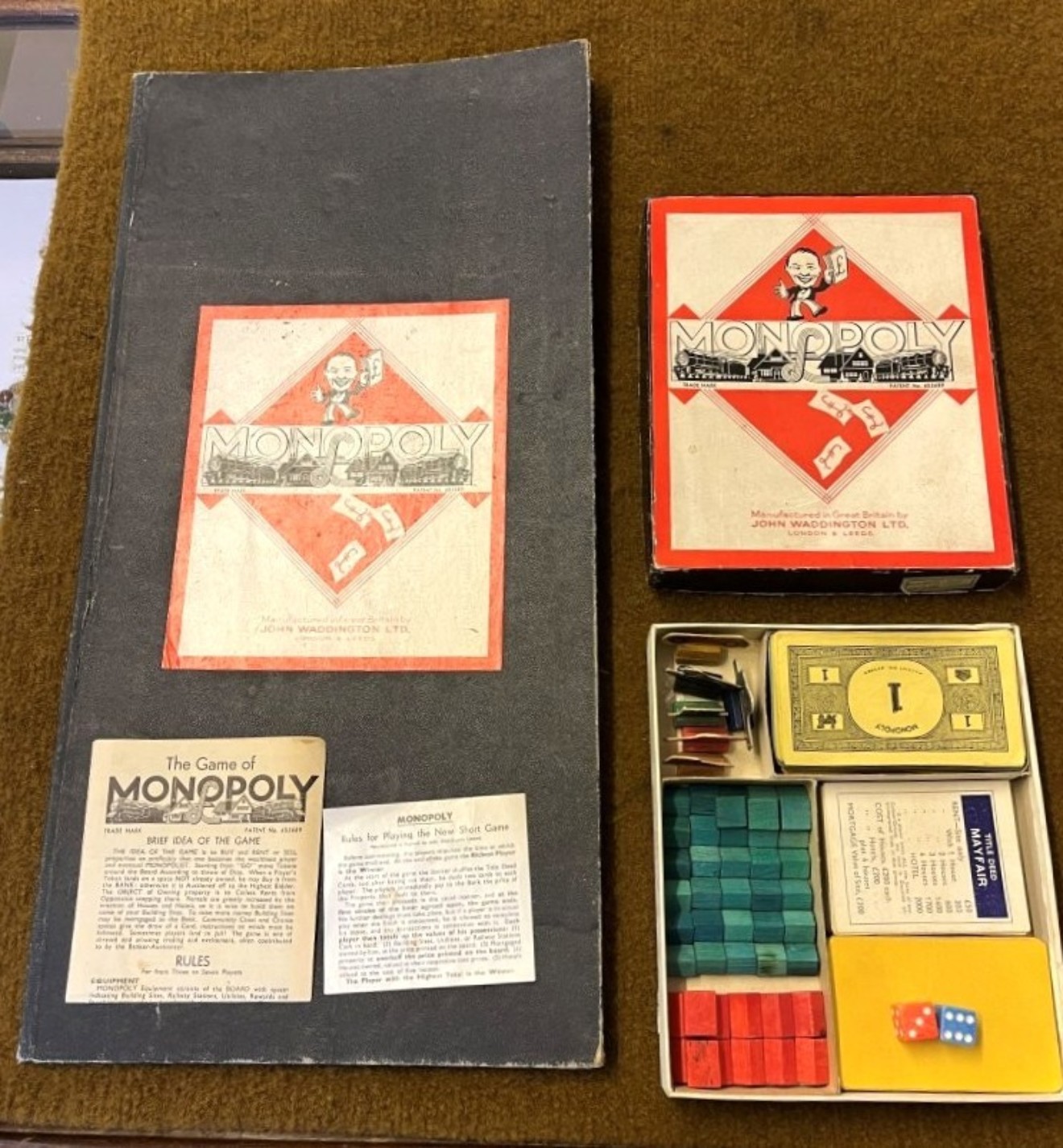 Vintage Monopoly Game by John Waddington Ltd