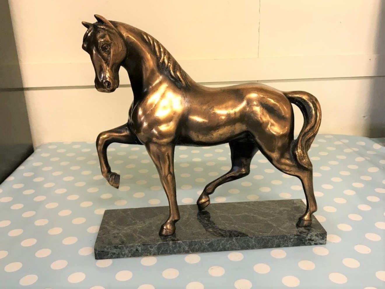 Bronze Effect Trotting Horse