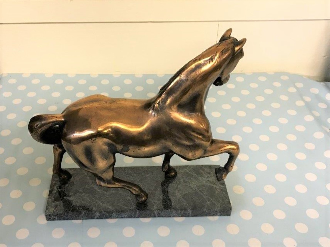 Bronze Effect Trotting Horse