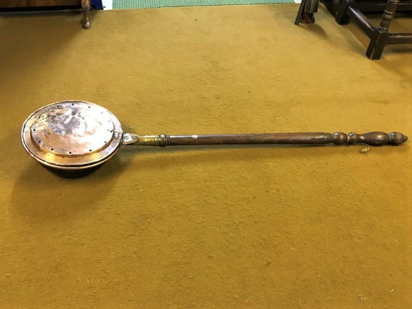 Antique Copper Bed Warming Pan