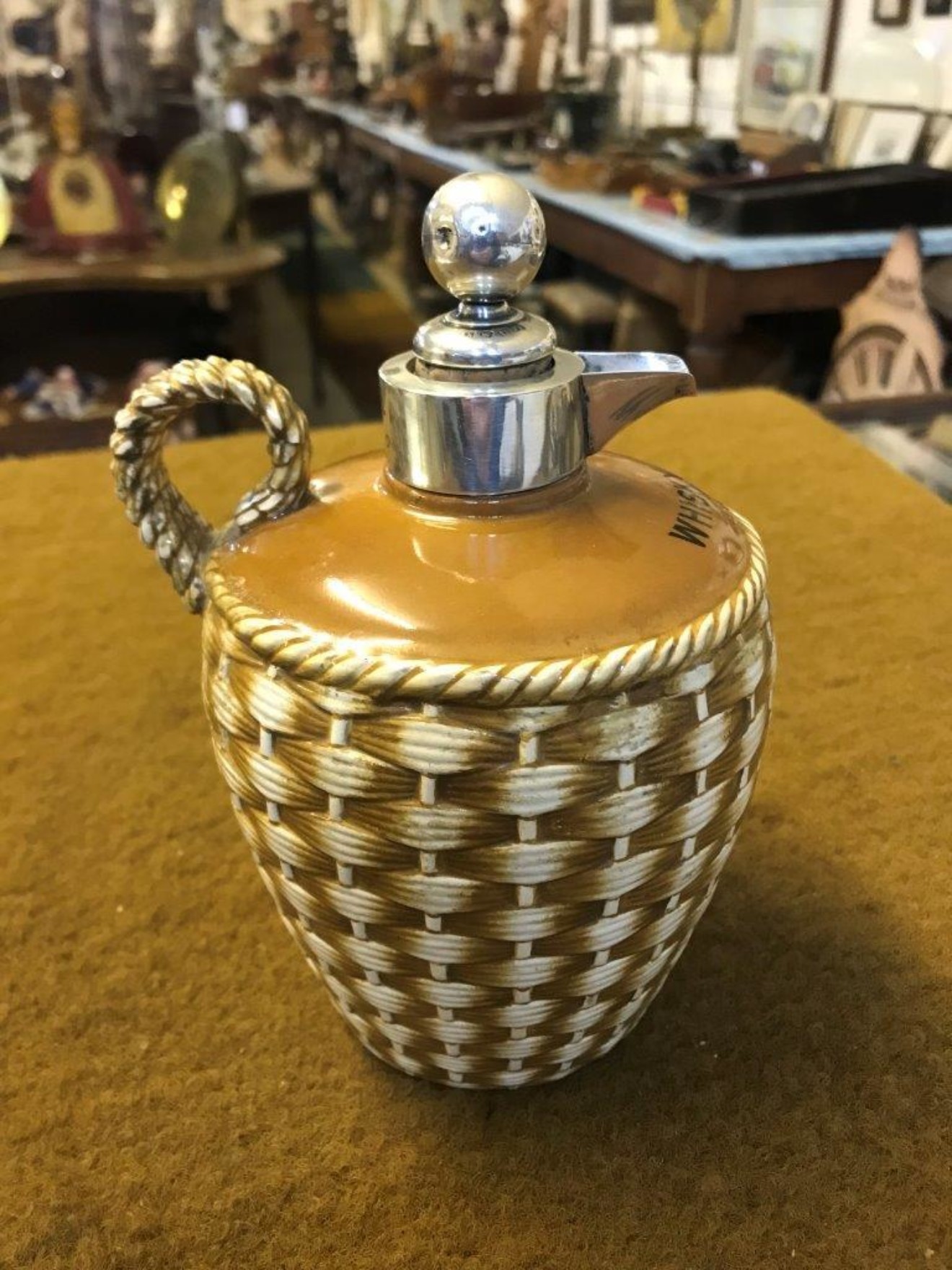Antique Basket Weave Whisky Decanter