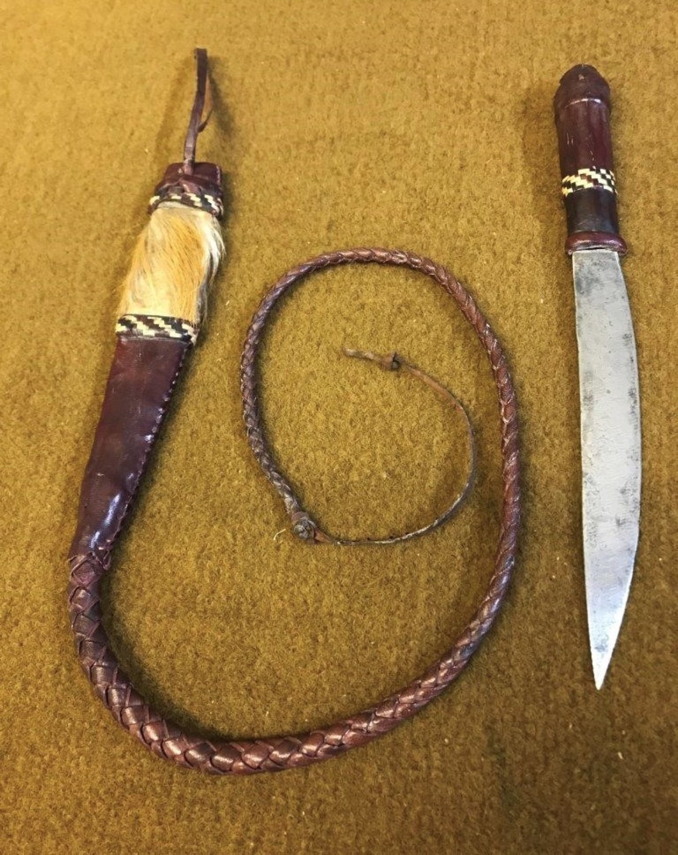 Vintage Saharan Camel Driver's Dagger and Whip