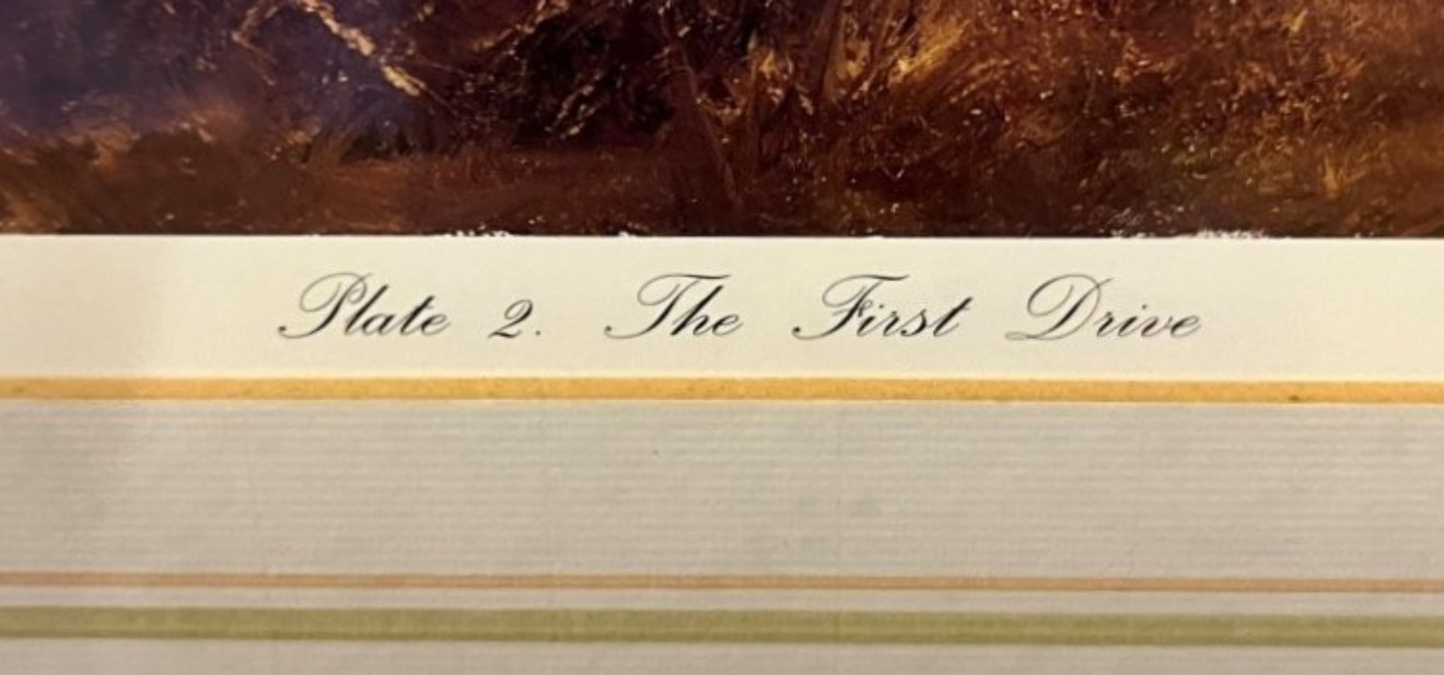 Vintage Willie Forbes Print "Plate 2 The First Drive" Artists Proof Print from a Limited Edition of 750 Copies