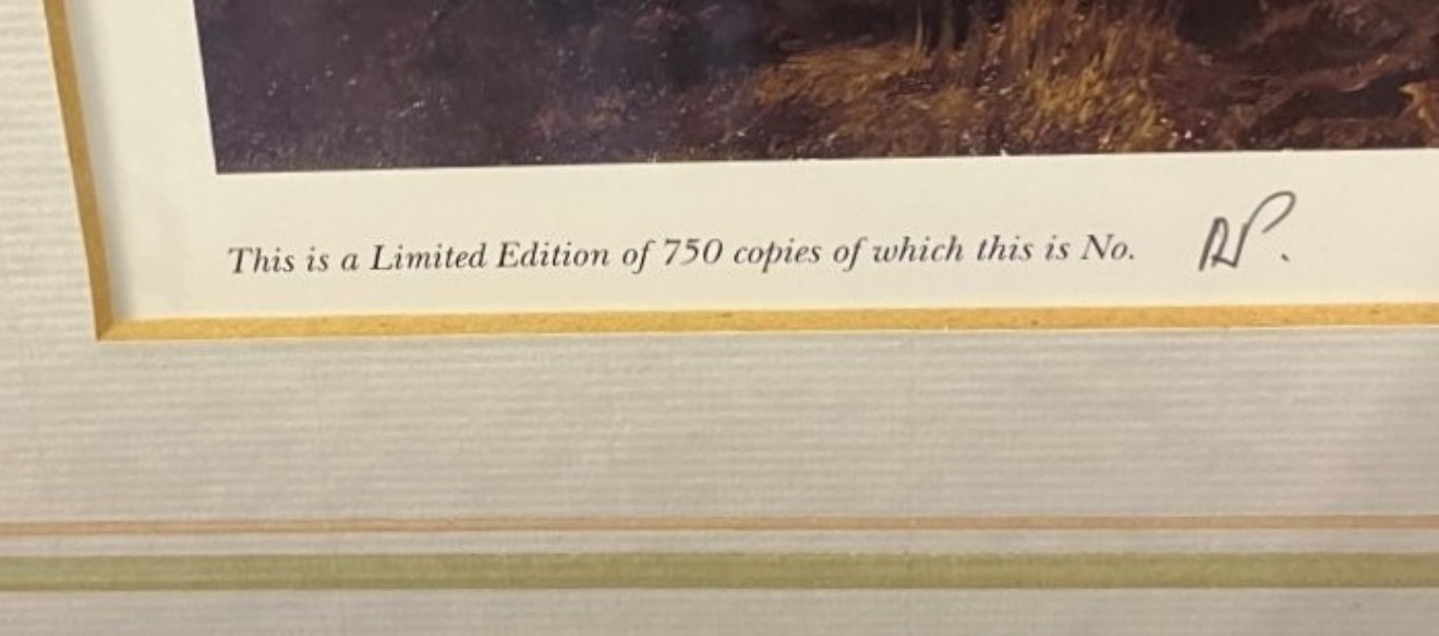 Vintage Willie Forbes Print "Plate 2 The First Drive" Artists Proof Print from a Limited Edition of 750 Copies