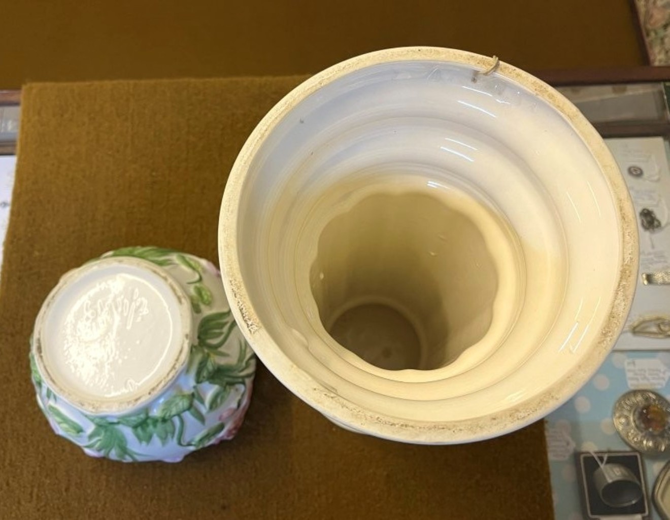Vintage Ceramic Planter on Pedestal