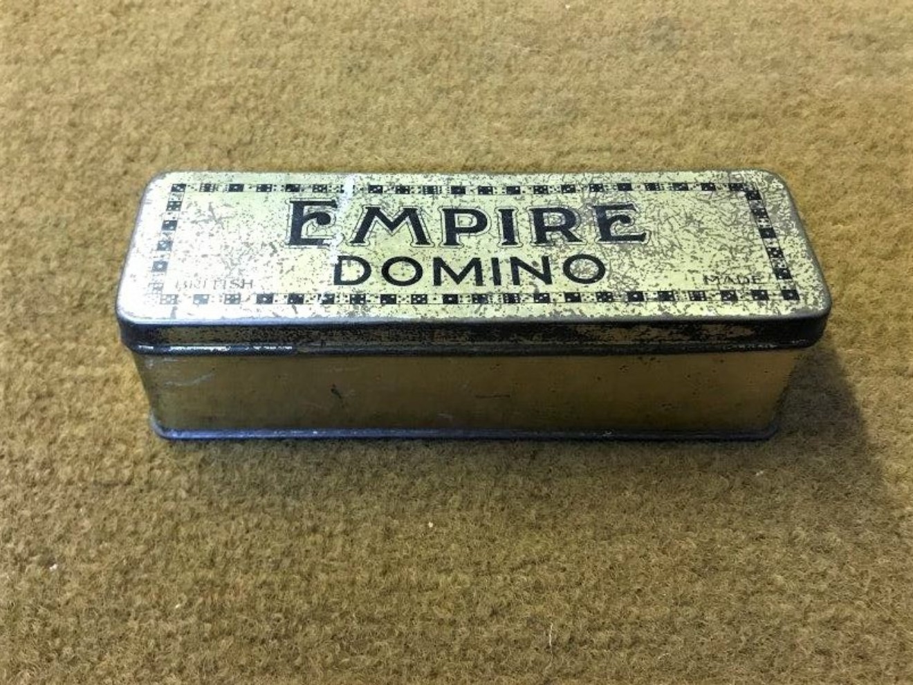 Vintage Empire Domino Set in Tin