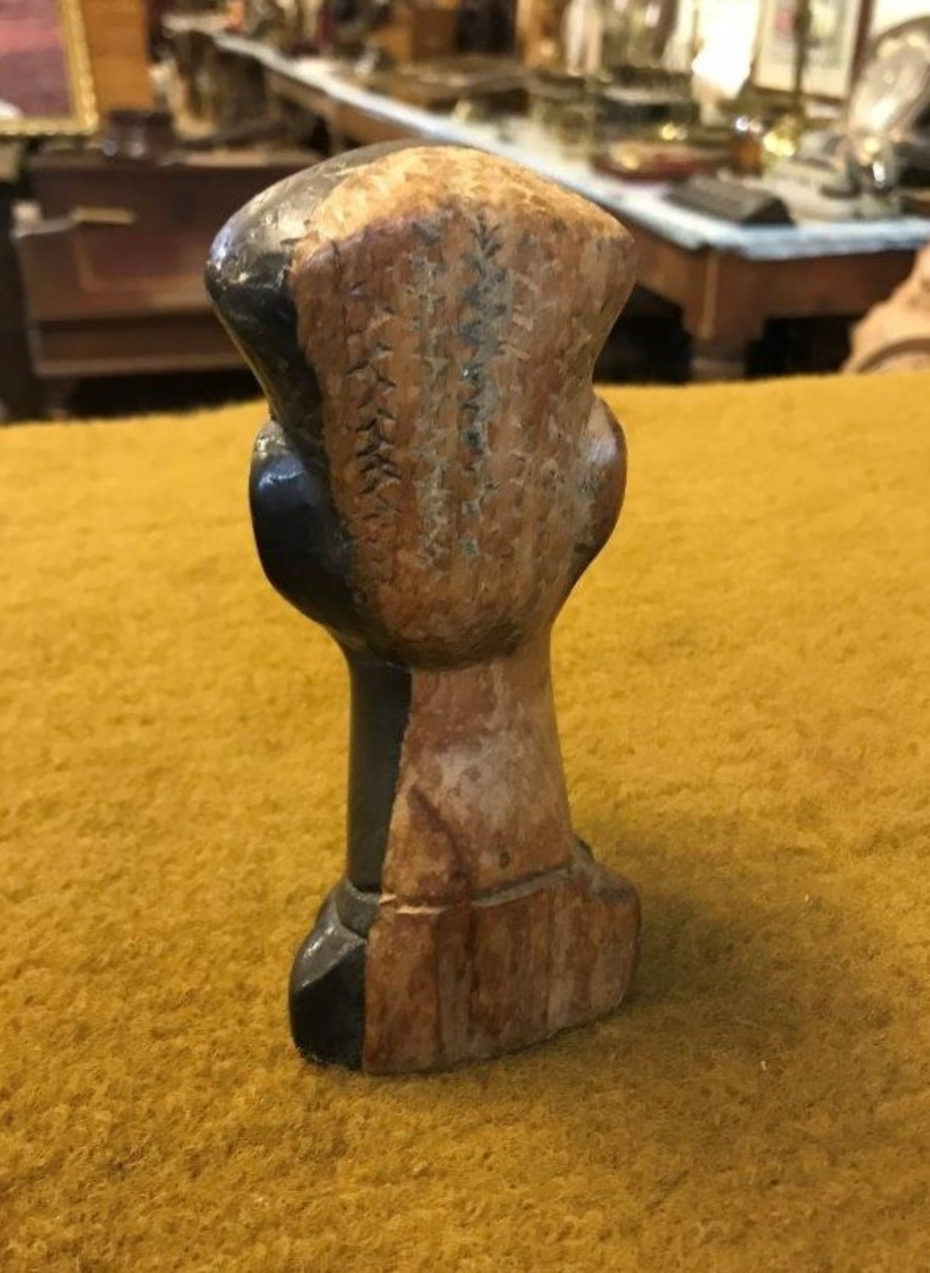 Vintage West African Hand Carved Hardwood Bust