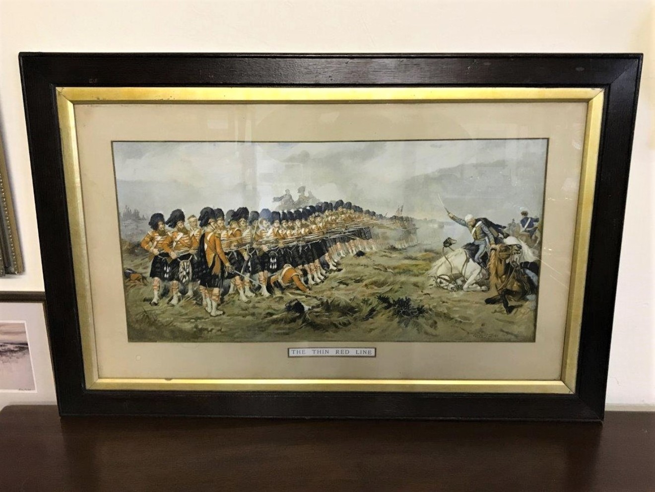 Antique Print "The Thin Red Line" by Robert Gibb