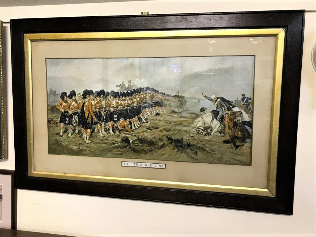 Antique Print "The Thin Red Line" by Robert Gibb