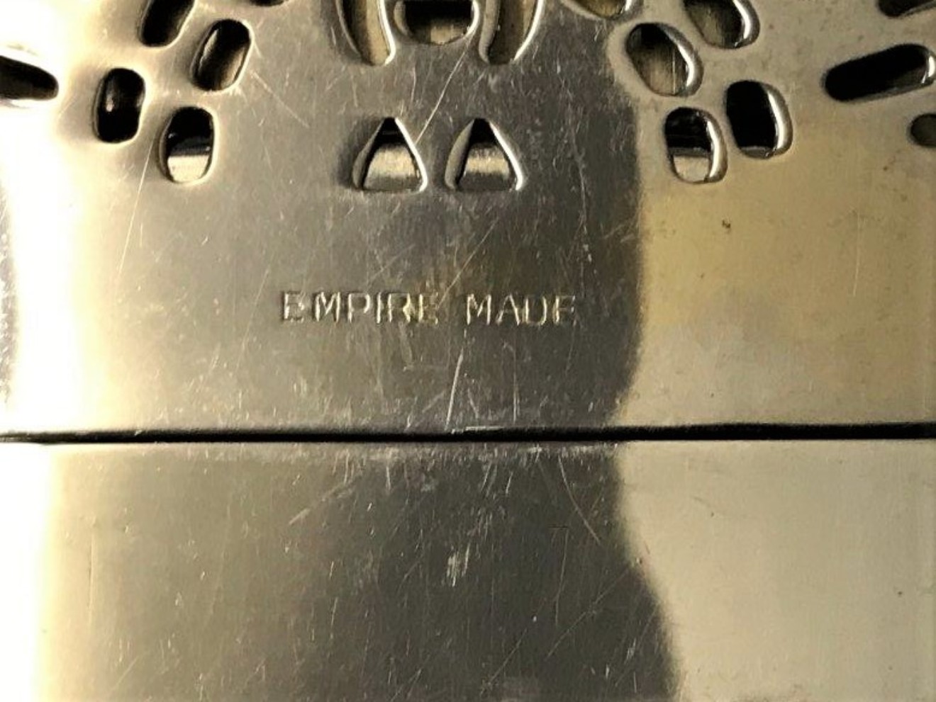 Empire Made Hand Warmer Pierced Peacock Design