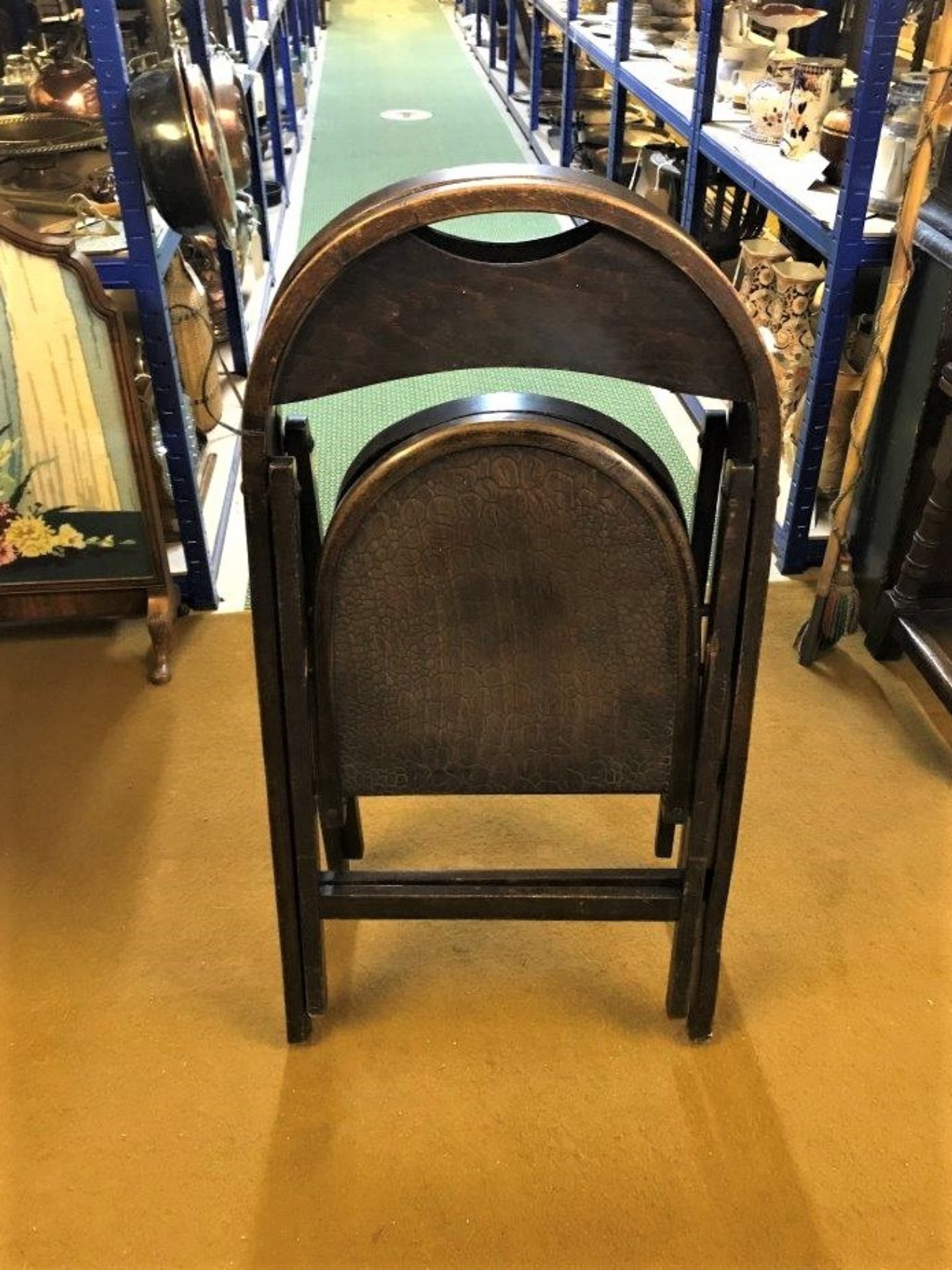 Pair Bentwood Folding Chairs