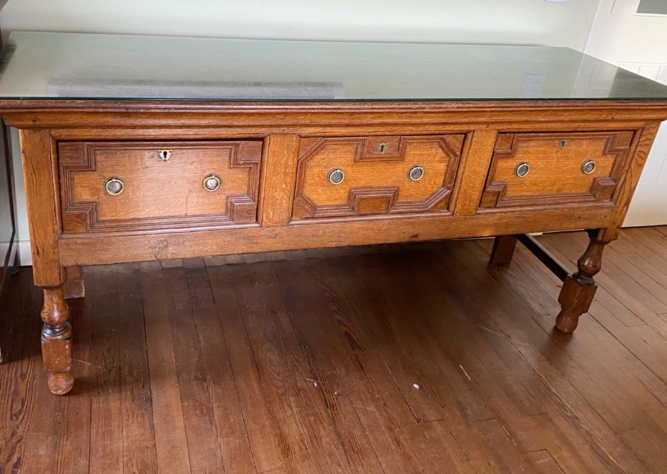 Antique Oak Jacobean Revival ﻿Dresser Base