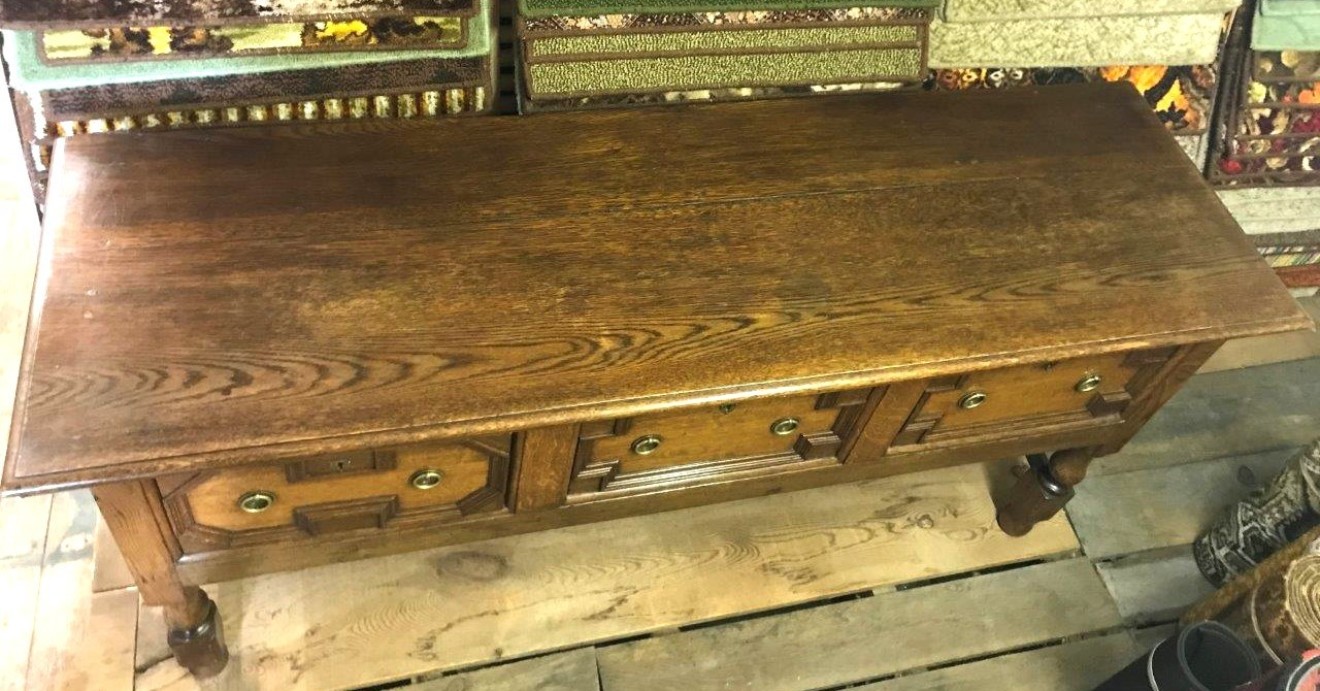 Antique Oak Jacobean Revival ﻿Dresser Base
