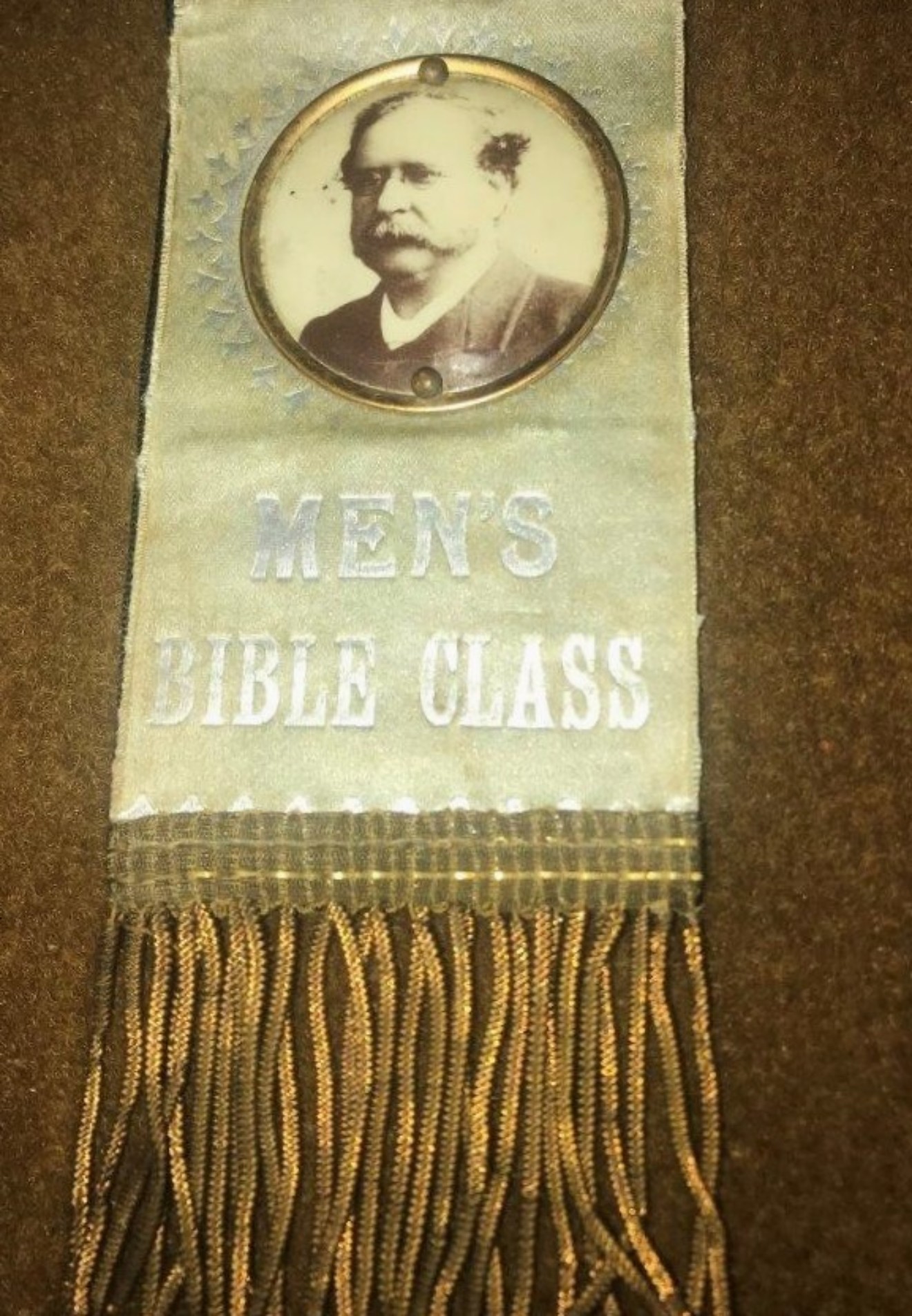 Antique Mourning Badge Produced for the Funeral of Pastor George Wise Founding Pastor of the P.R.M. Church Liverpool (Protestant Reformer's Memorial Church) in 1917