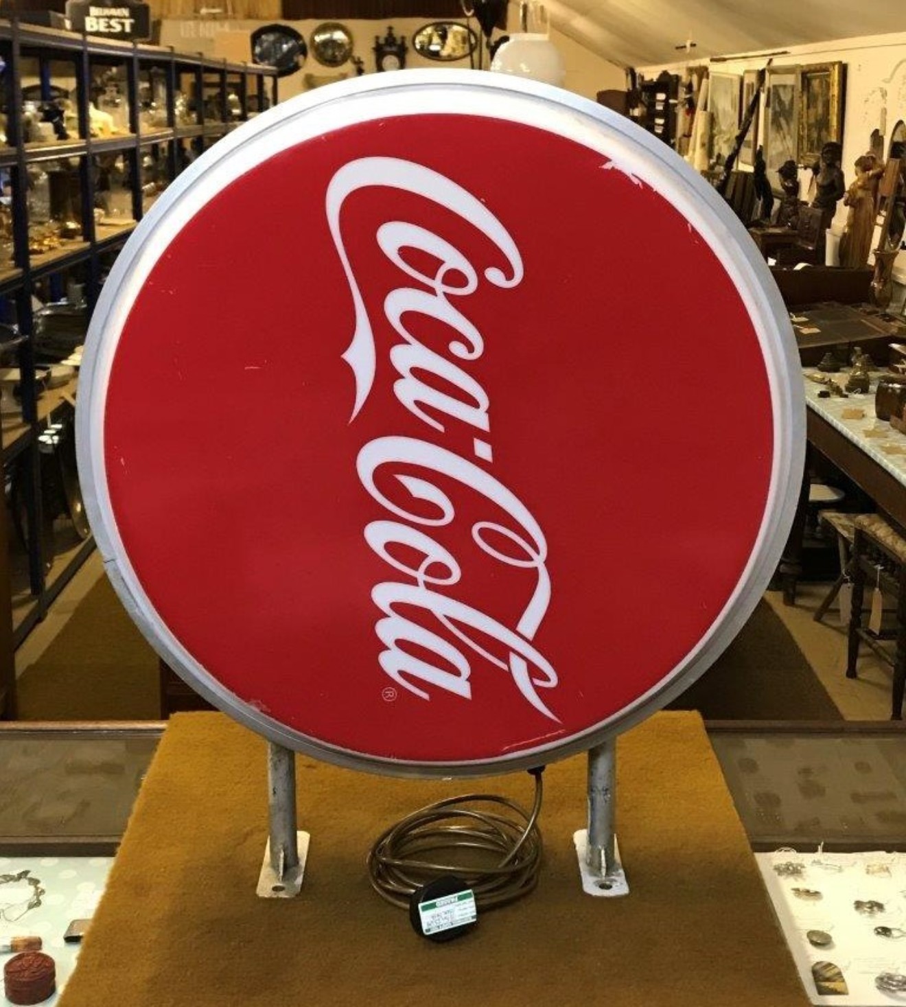 Vintage Illuminated Coca Cola Sign