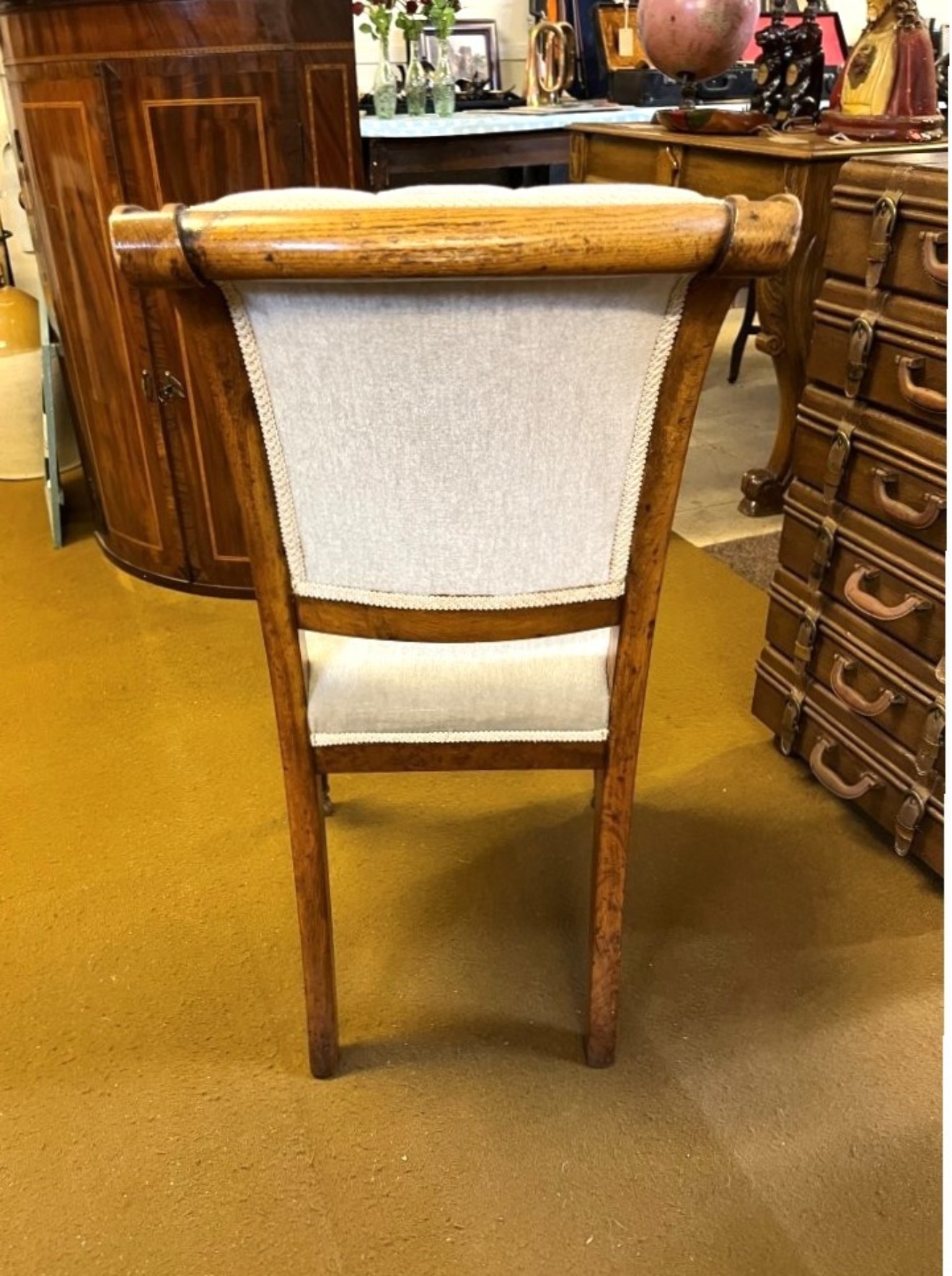 Victorian Walnut Button Back Hall / Side Chair by A Blain Liverpool