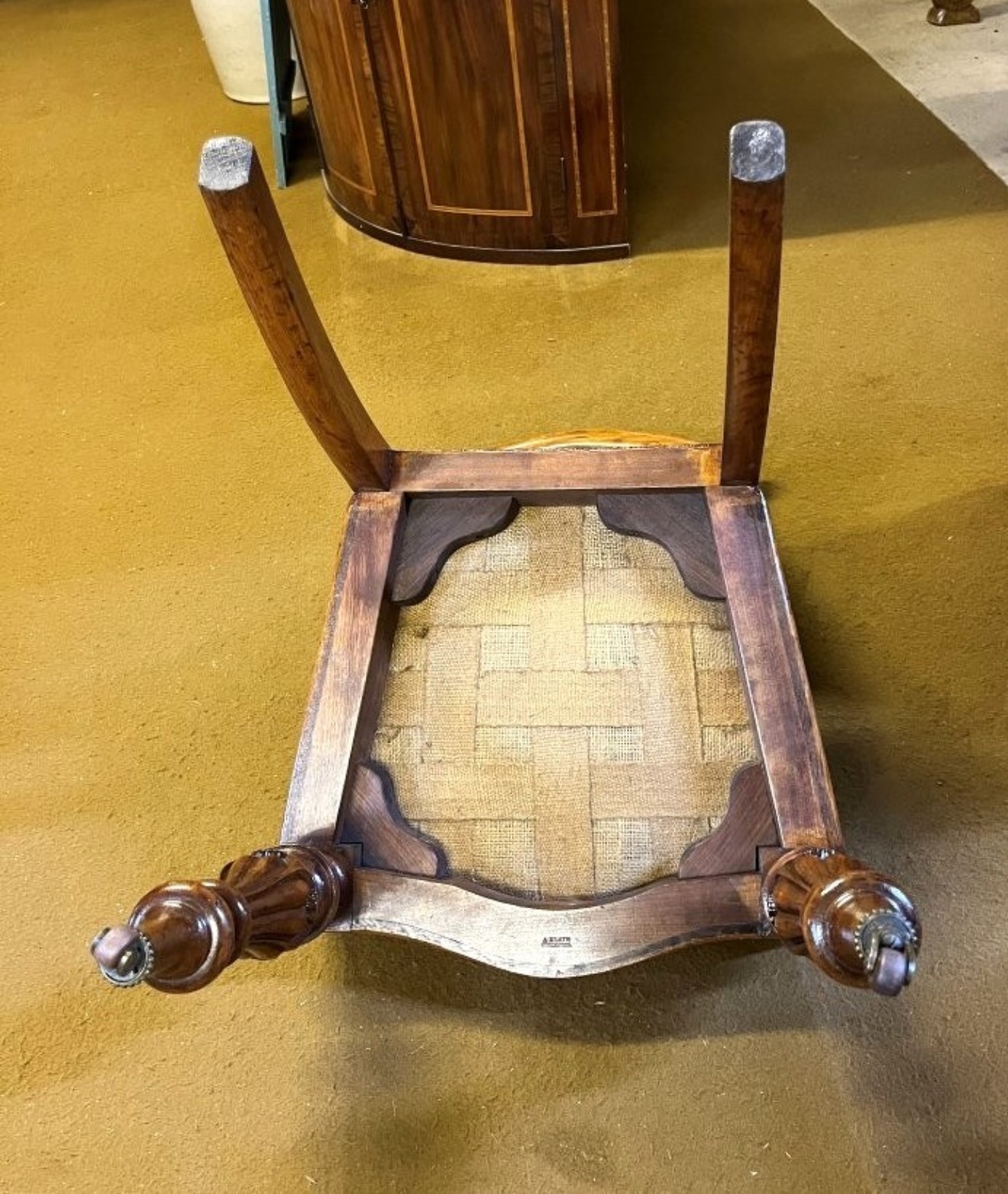 Victorian Walnut Button Back Hall / Side Chair by A Blain Liverpool