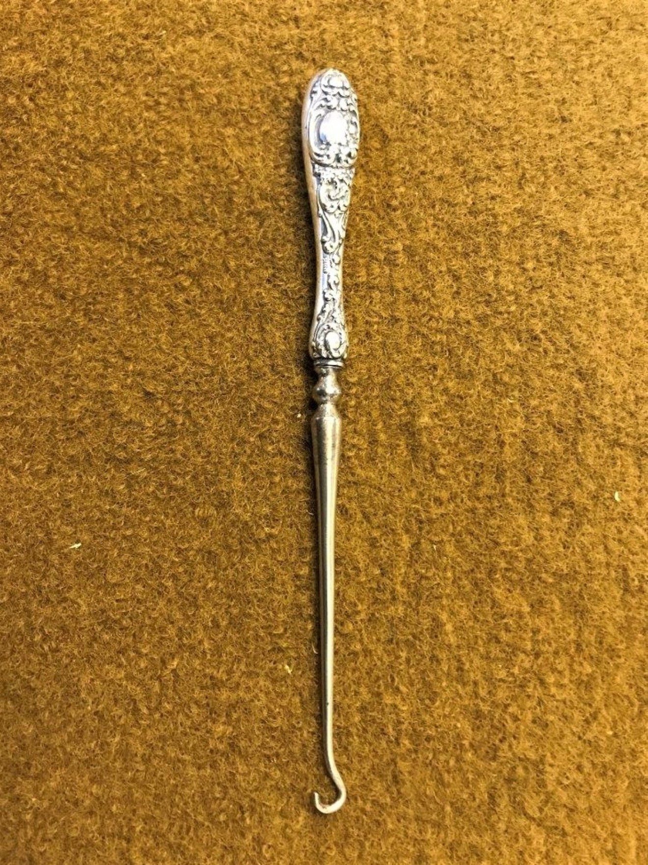 Antique Silver Handled Button Hook