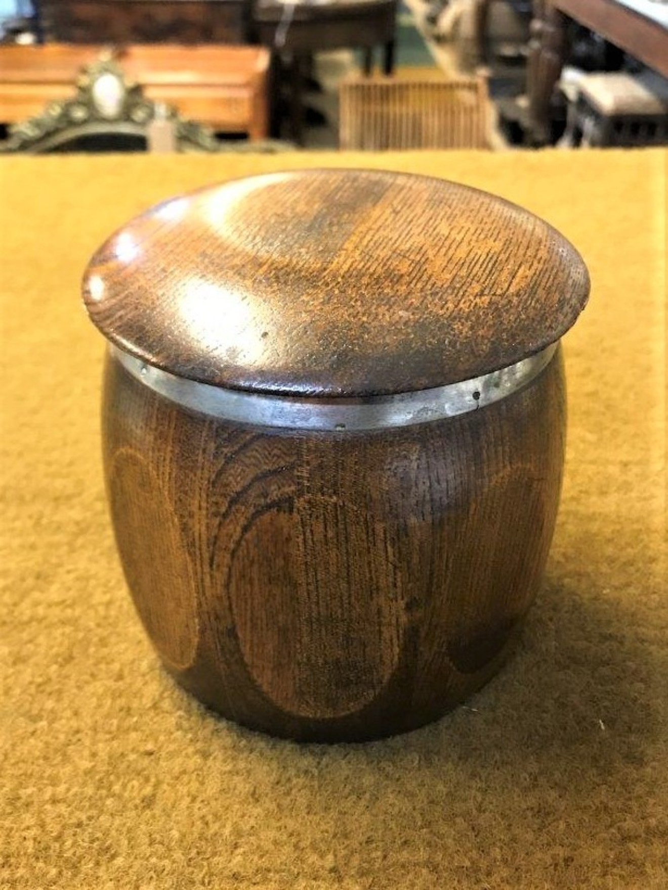 Vintage Wooden Lined Tea Caddy
