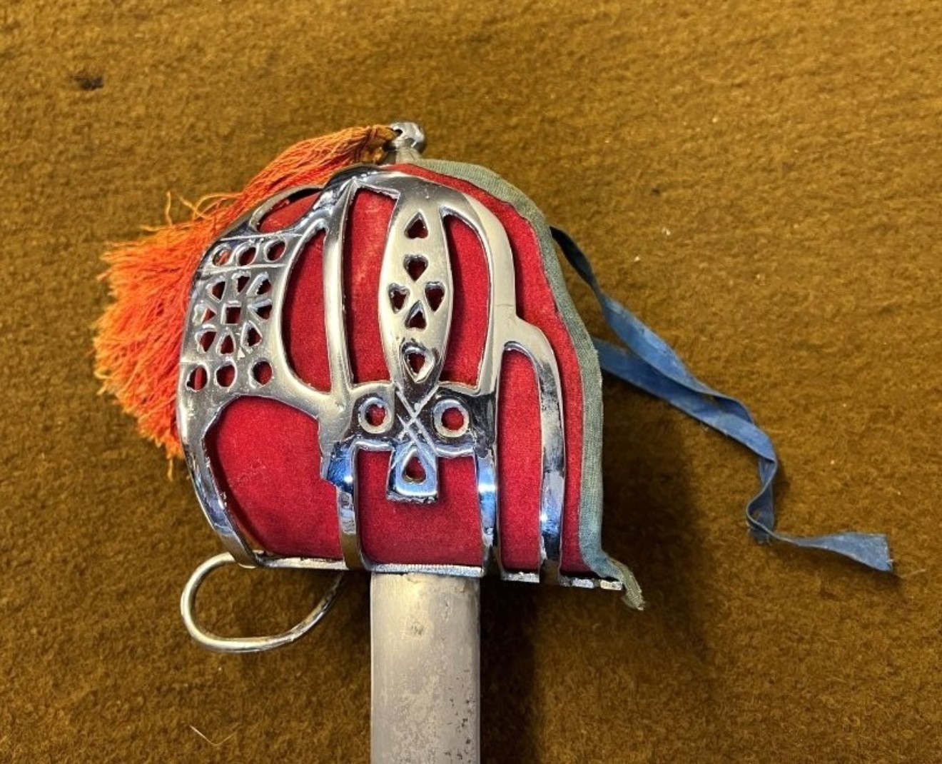 Vintage Replica Scottish Basket Hilt Broadsword and Scabbard