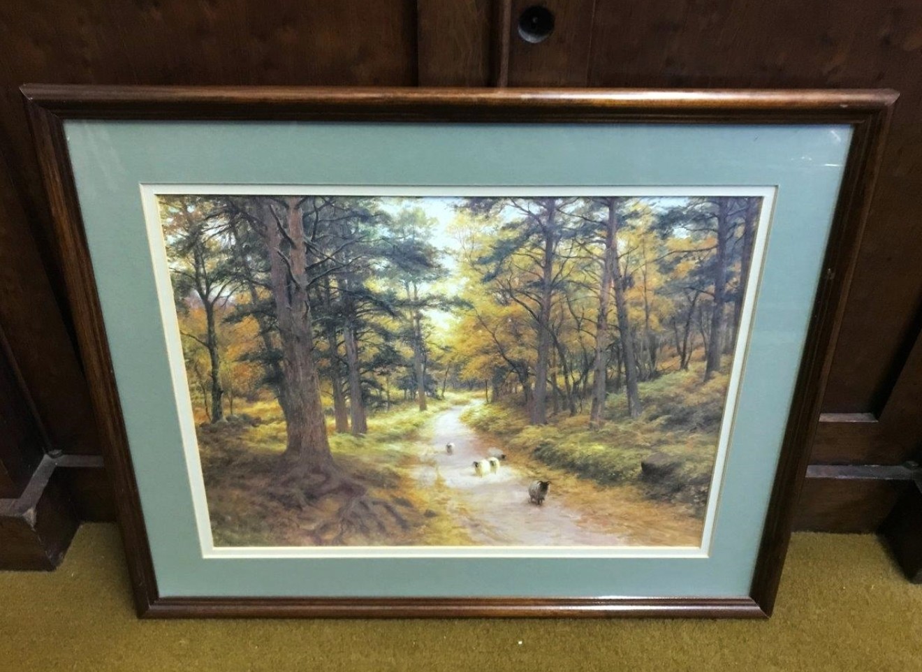 Joseph Farquharson Print "Sheep On A Wooded Path"