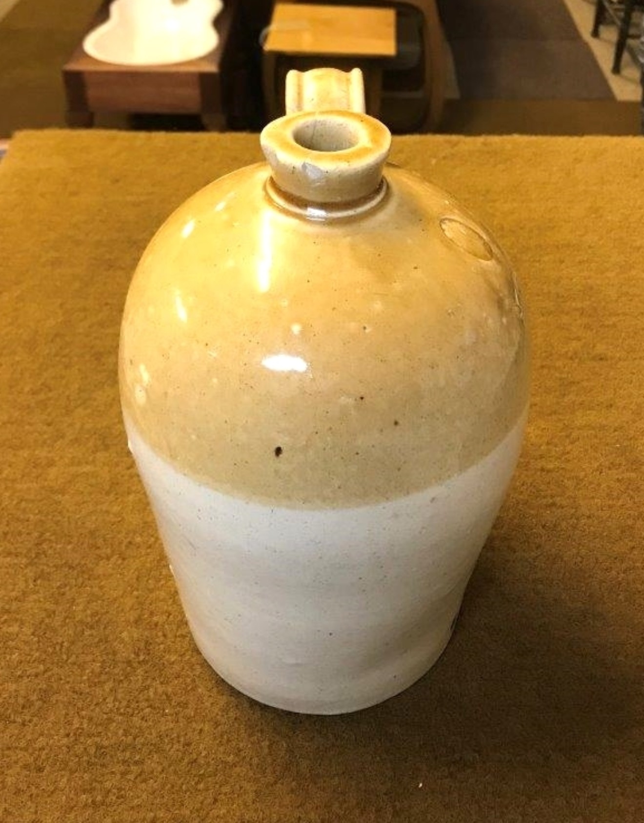 Antique Stoneware Flagon HY Kennedy Barrowfield Pottery Glasgow