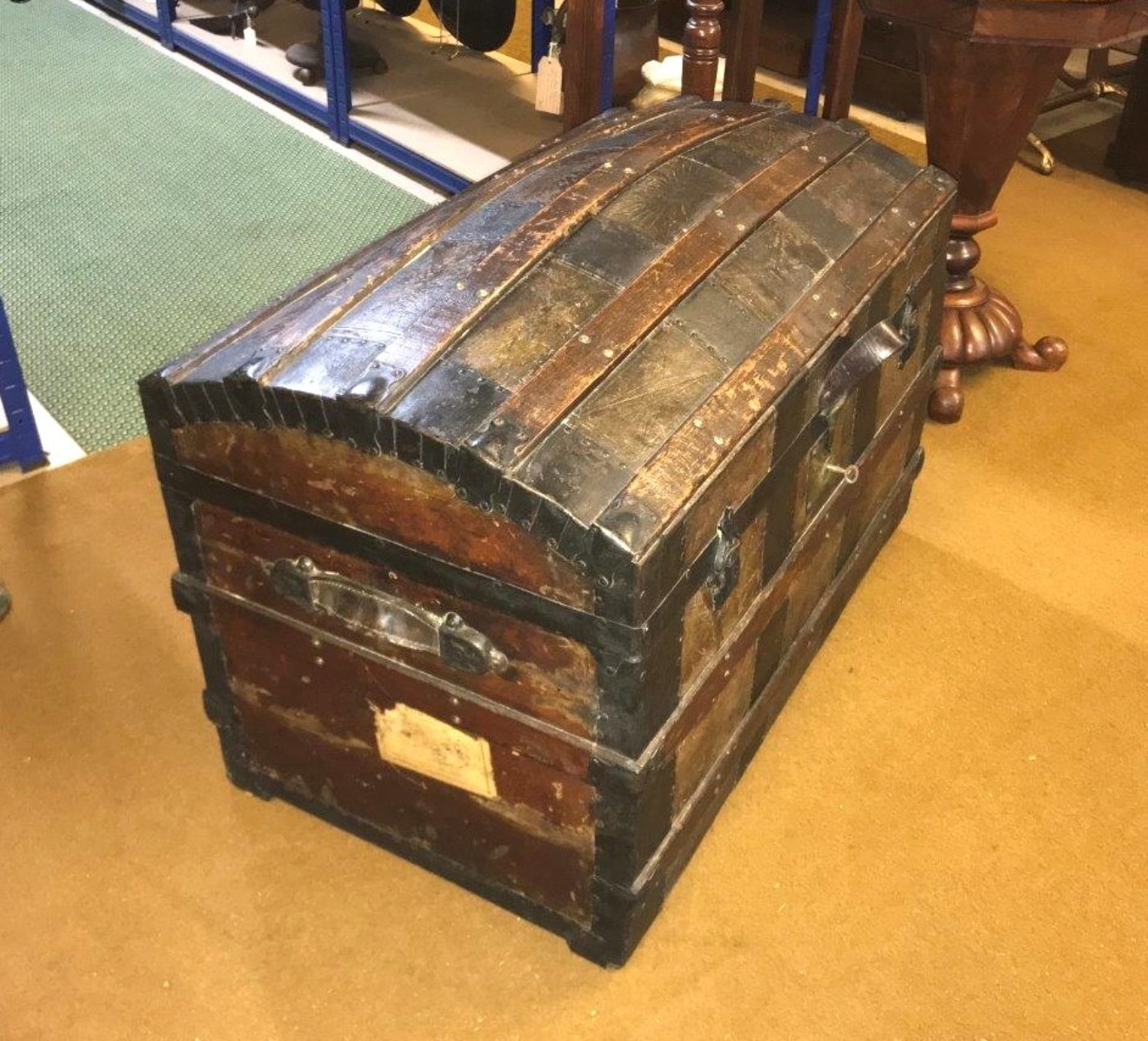 Victorian Dome Topped Steamer Trunk