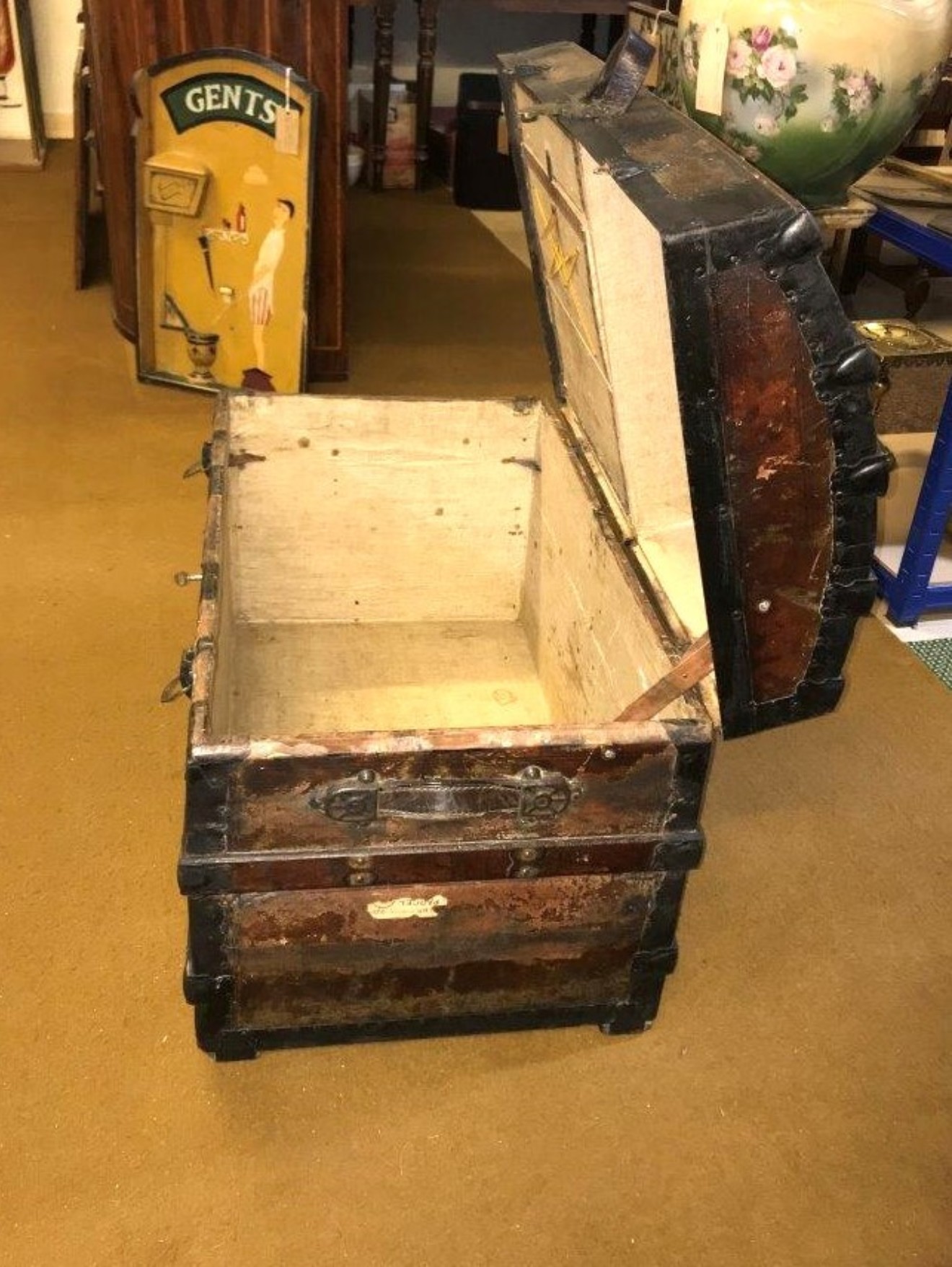 Victorian Dome Topped Steamer Trunk