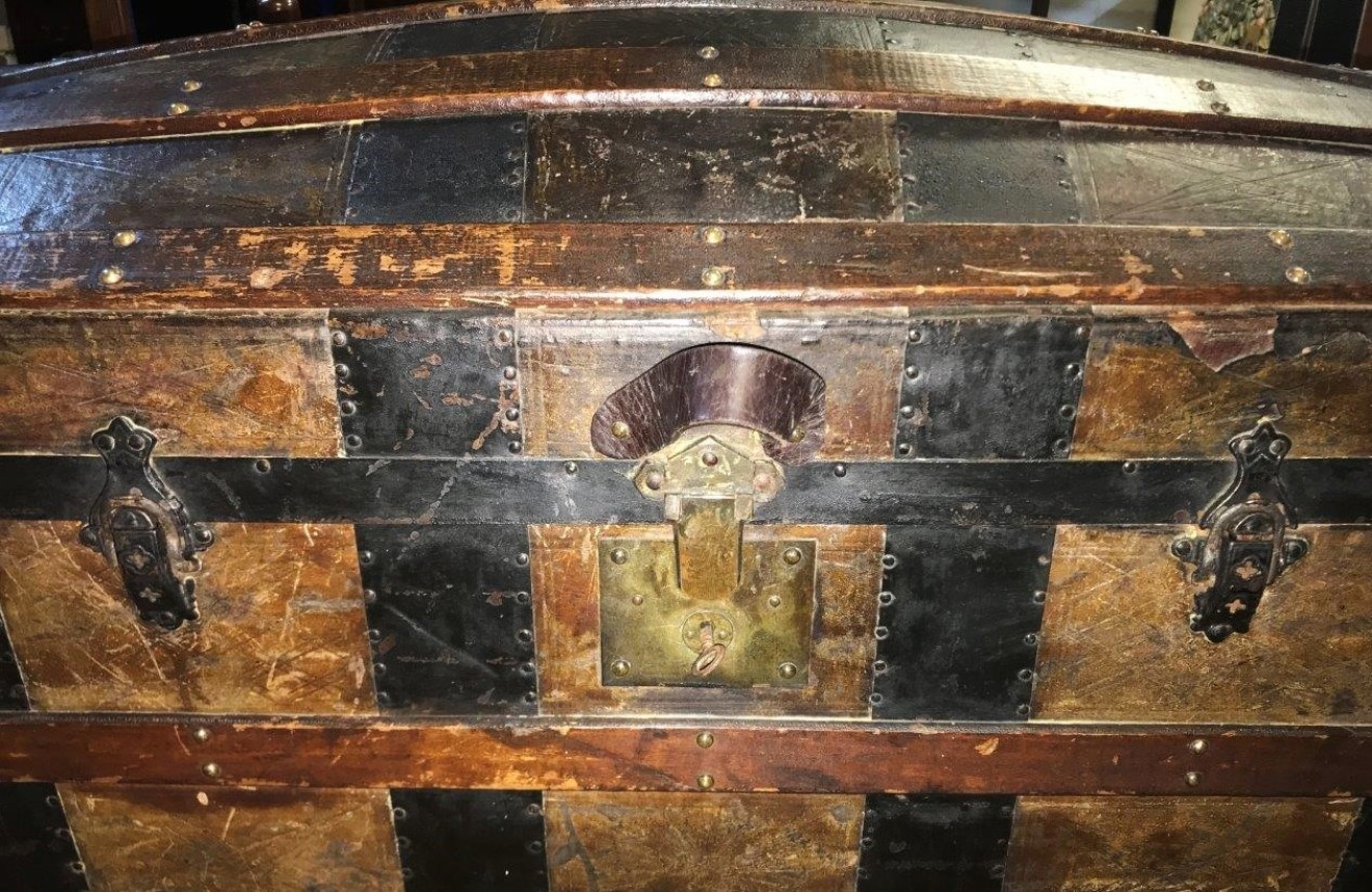 Victorian Dome Topped Steamer Trunk