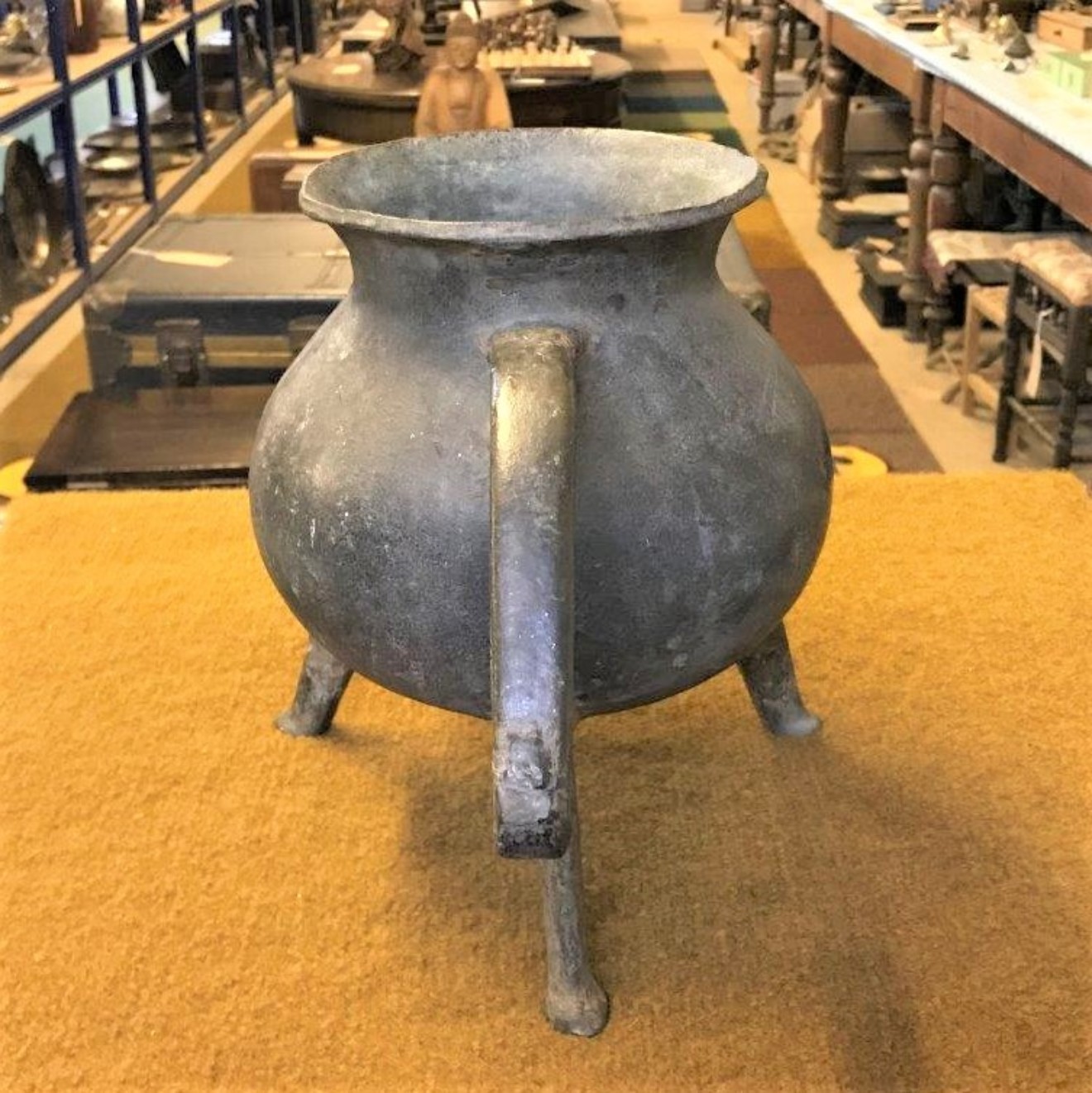 17th Century Bronze Posnet Cooking Pot