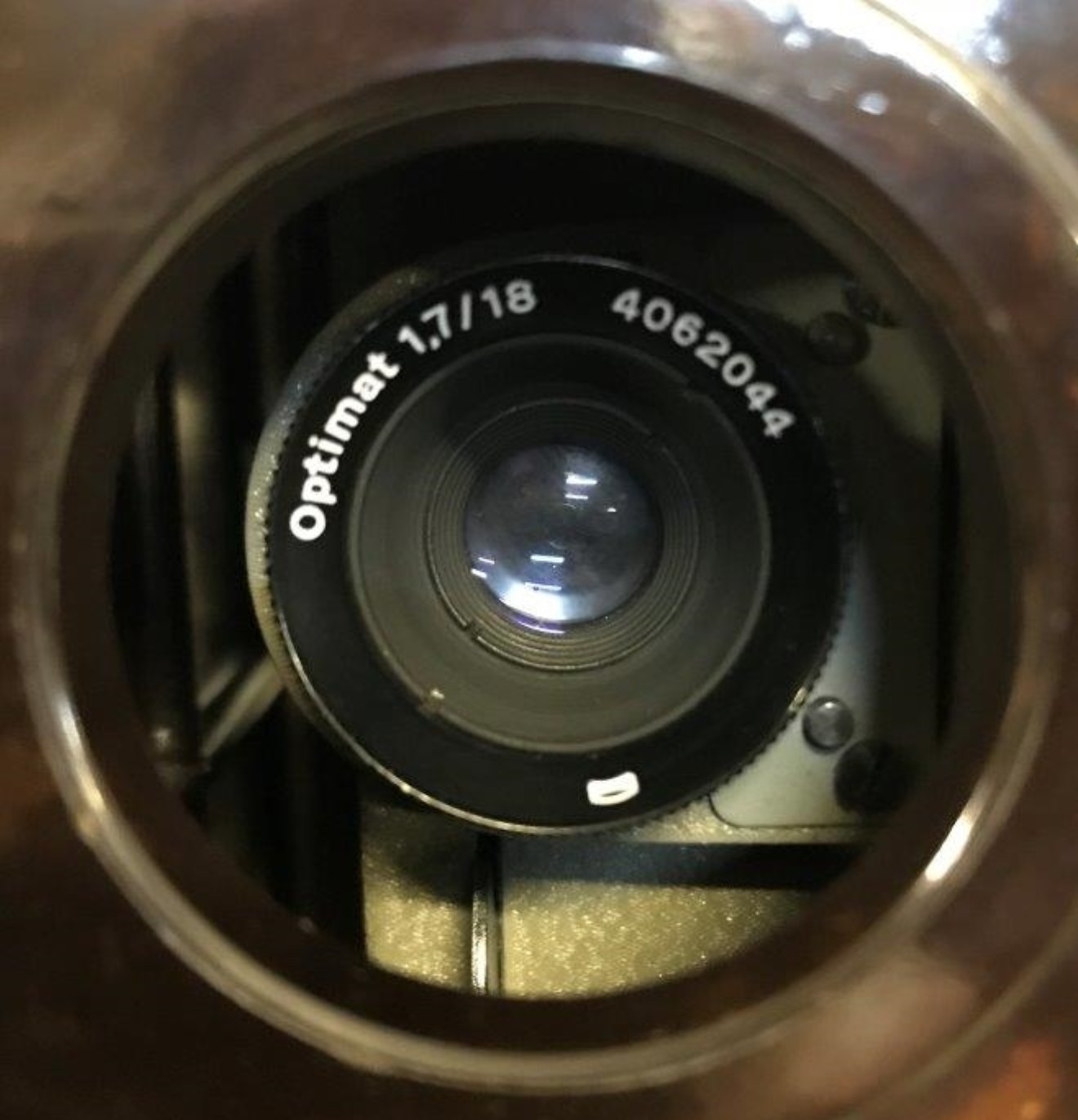 VEB Zeiss Ikon 8mm Film Projector Model P8 in Brown Bakelite Case