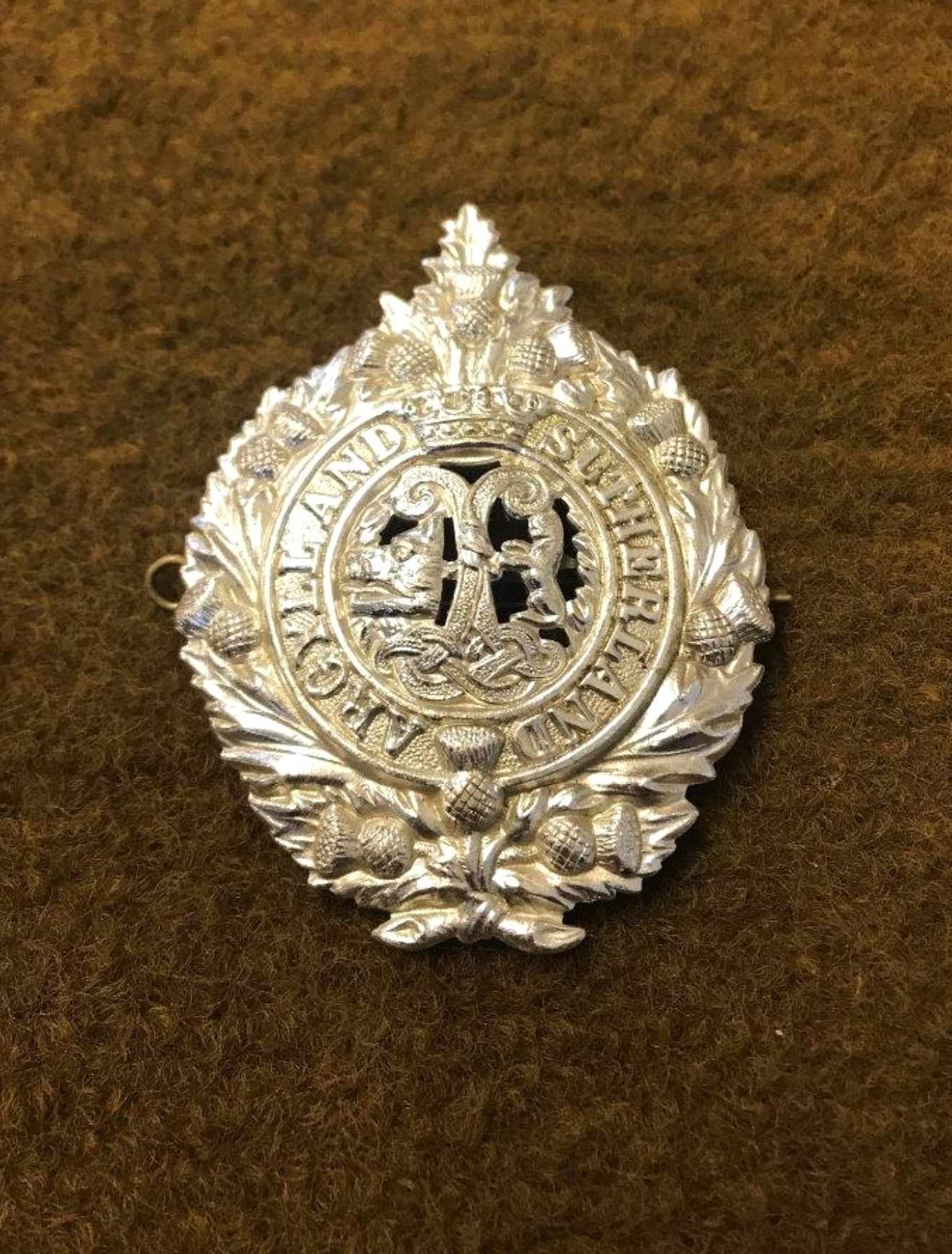 Argyll & Sutherland Highlanders Staybrite Bi Metal Cap Badge