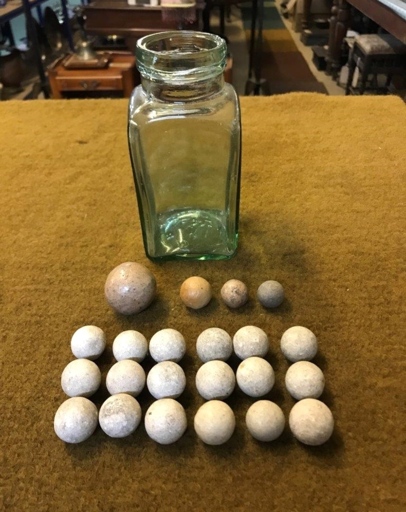 Antique Clay Marbles Set