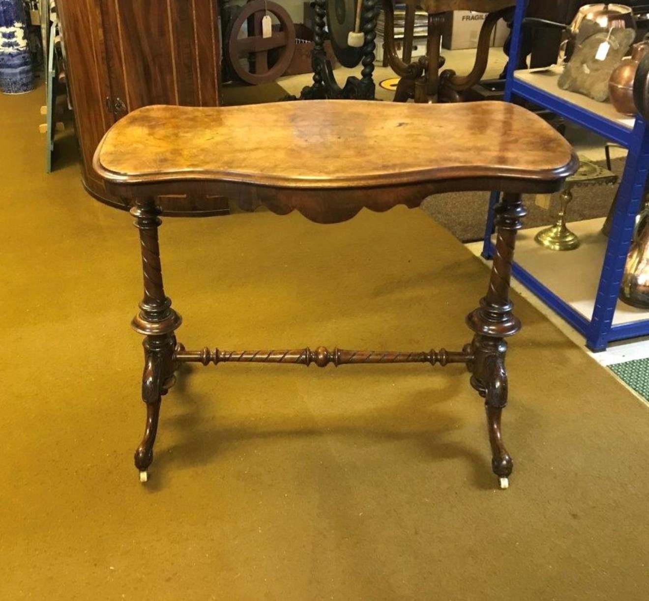 Victorian Burr Walnut Side Table