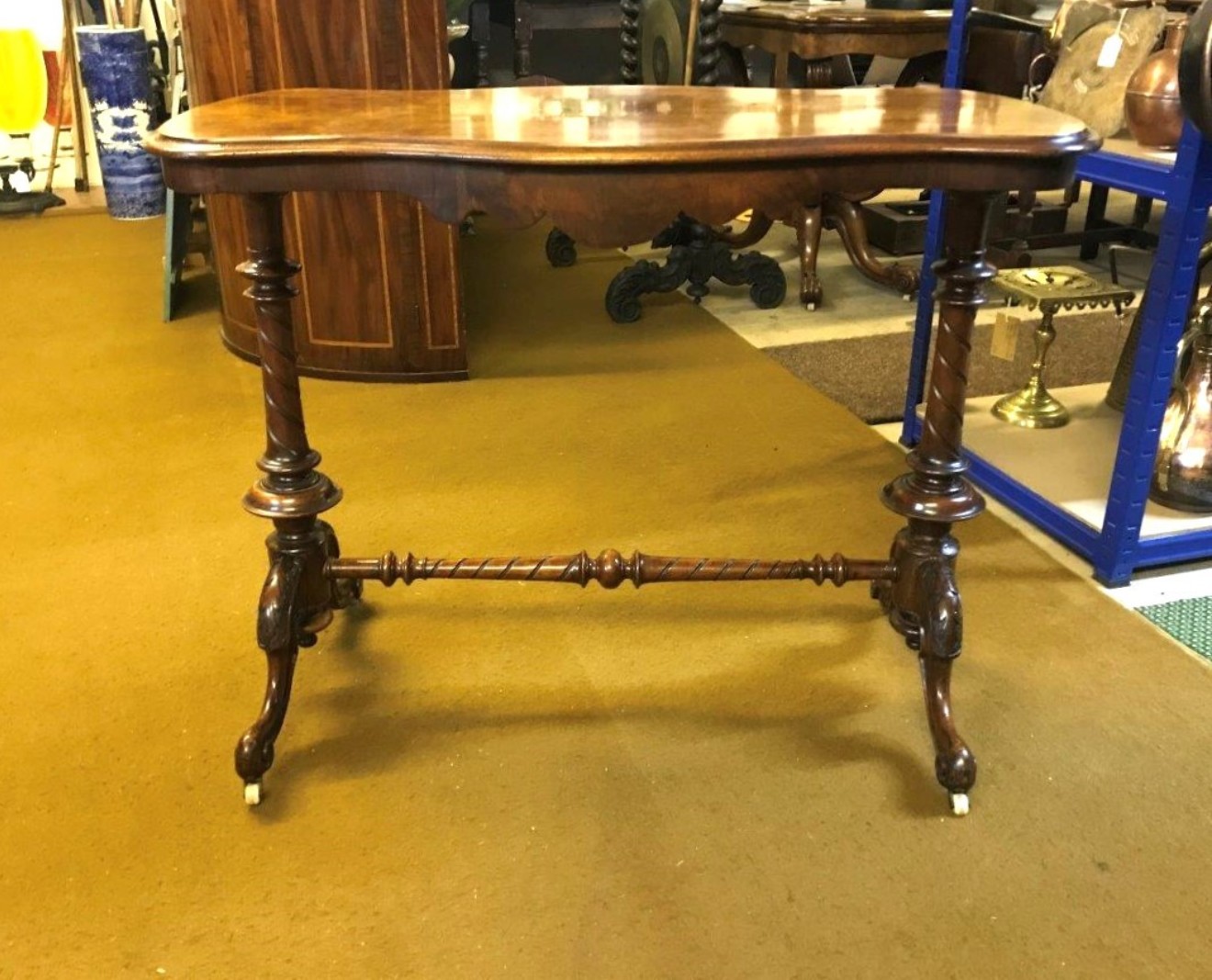 Victorian Burr Walnut Side Table