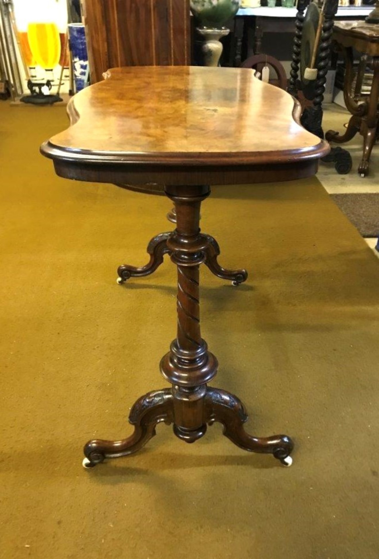 Victorian Burr Walnut Side Table