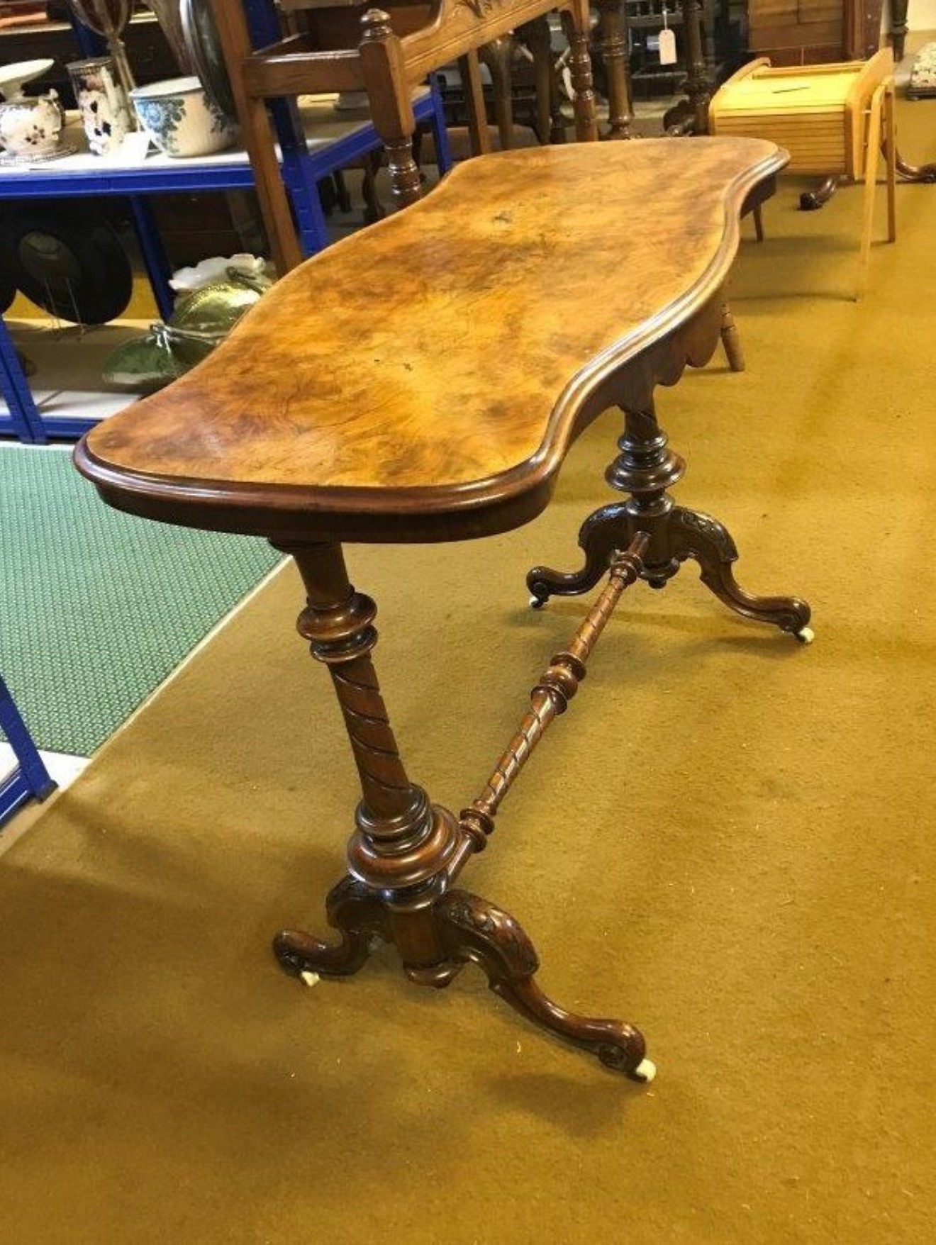 Victorian Burr Walnut Side Table