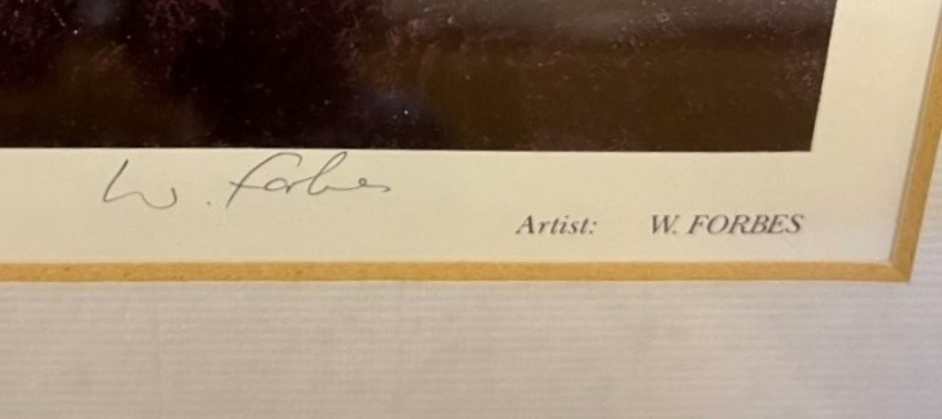 Vintage Willie Forbes Print "Morning Mist" Print No 200 from a Limited Edition of 750 Copies
