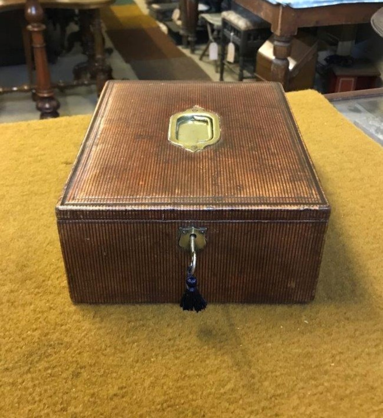 Vintage Ladies Leather Bound Correspondence / Etui / Jewellery Box